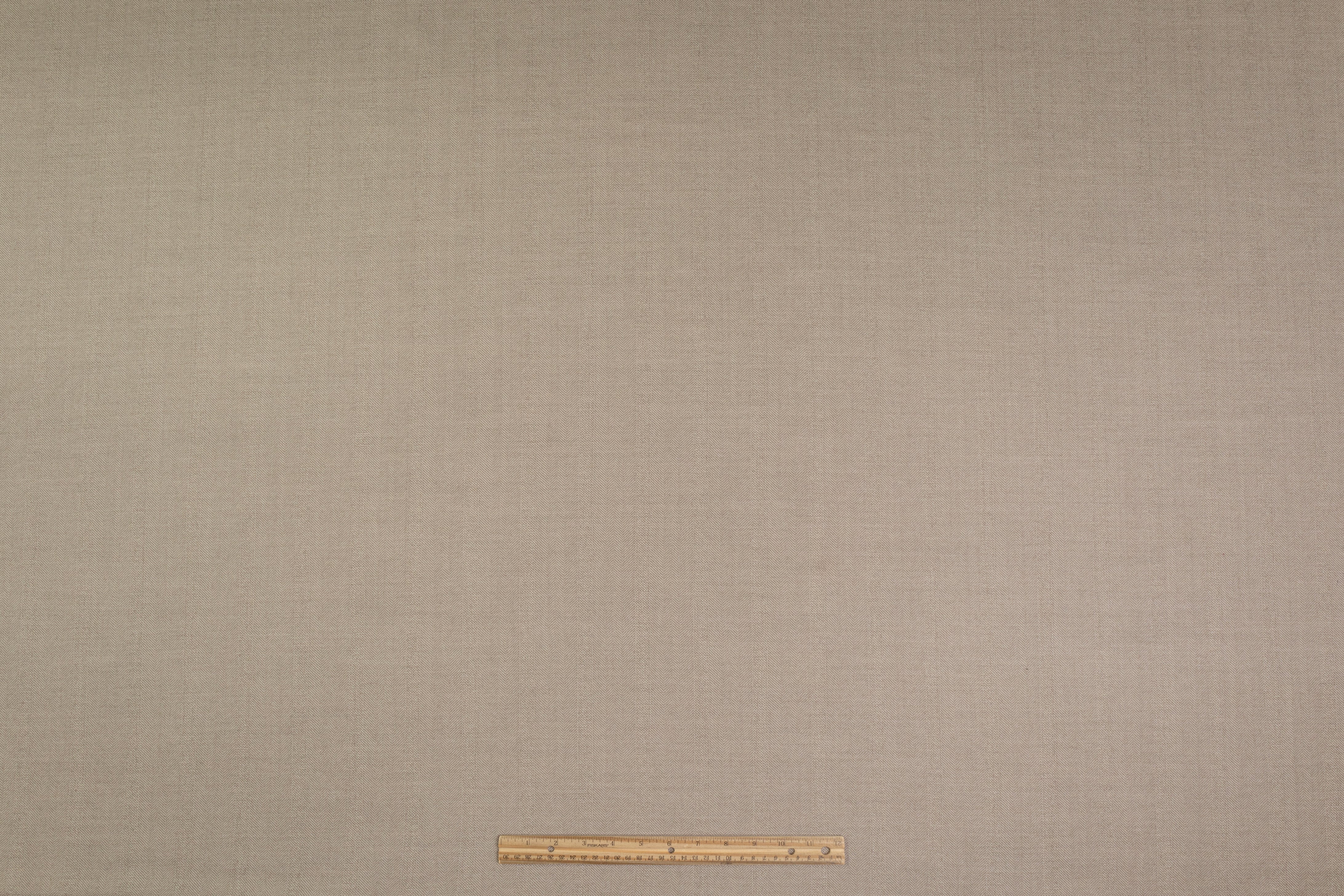 Herringbone Italian Wool Suiting - Light Taupe