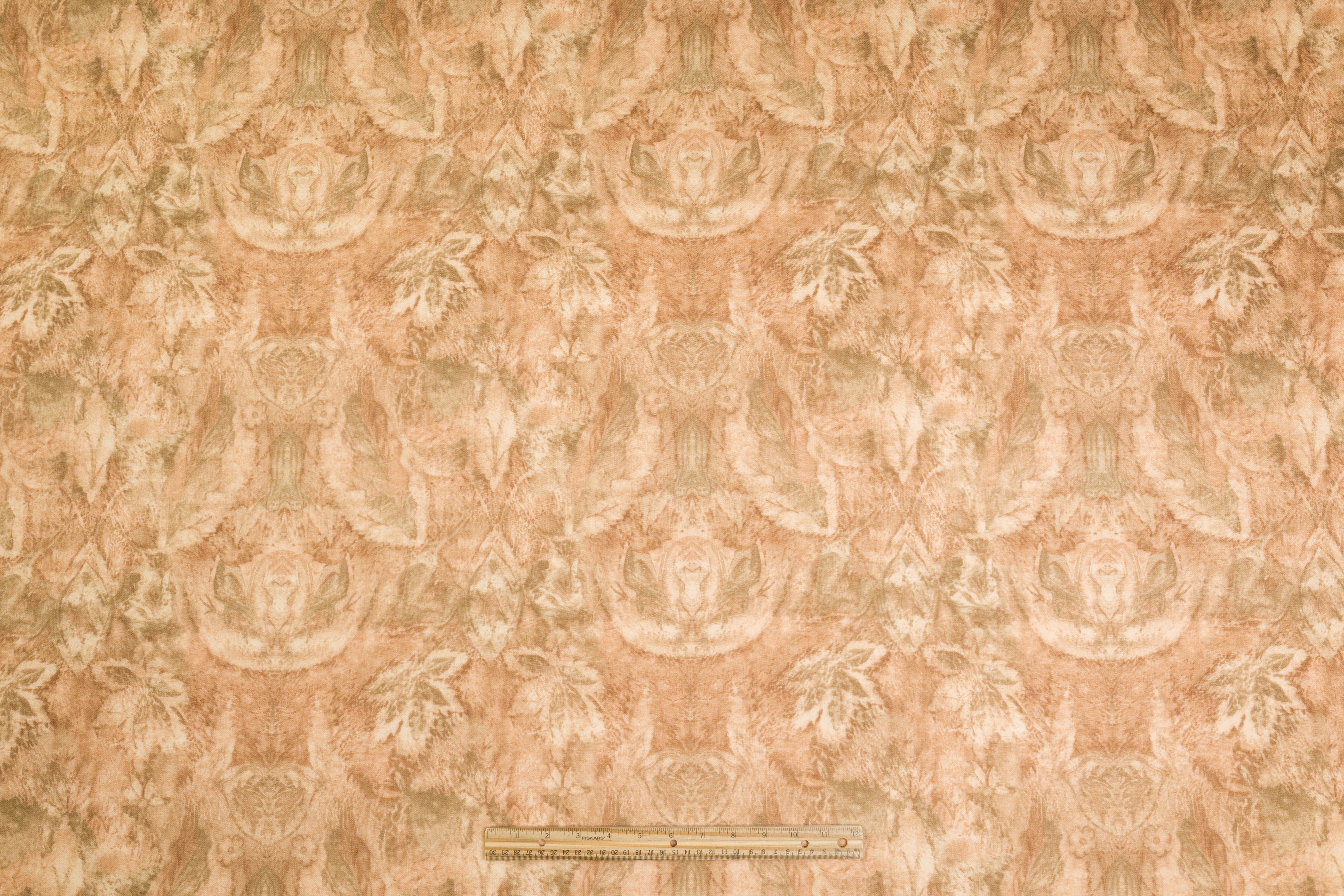 Printed Italian Wool Challis - Beige
