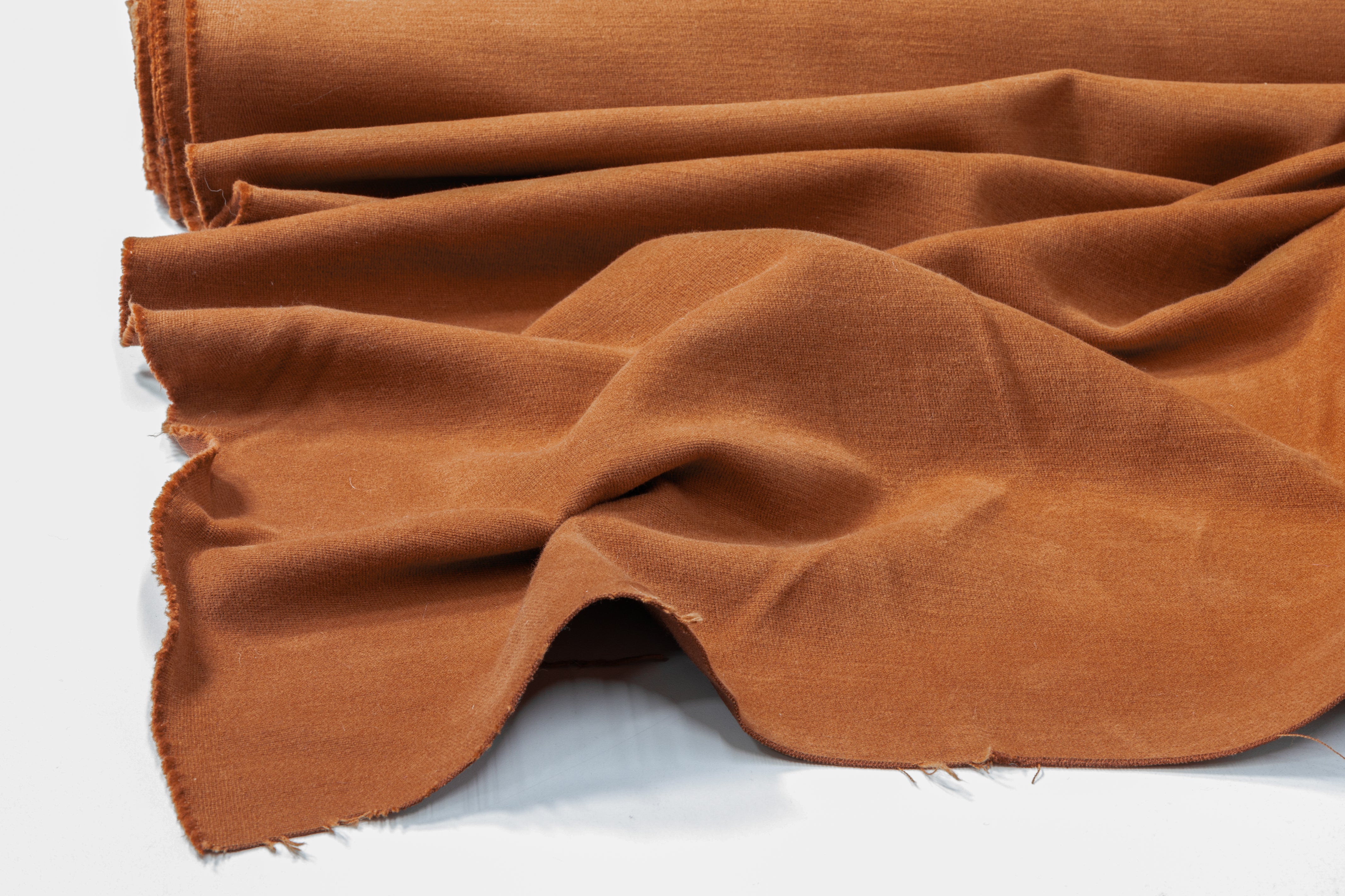 French Viscose Wool Coating - Ochre