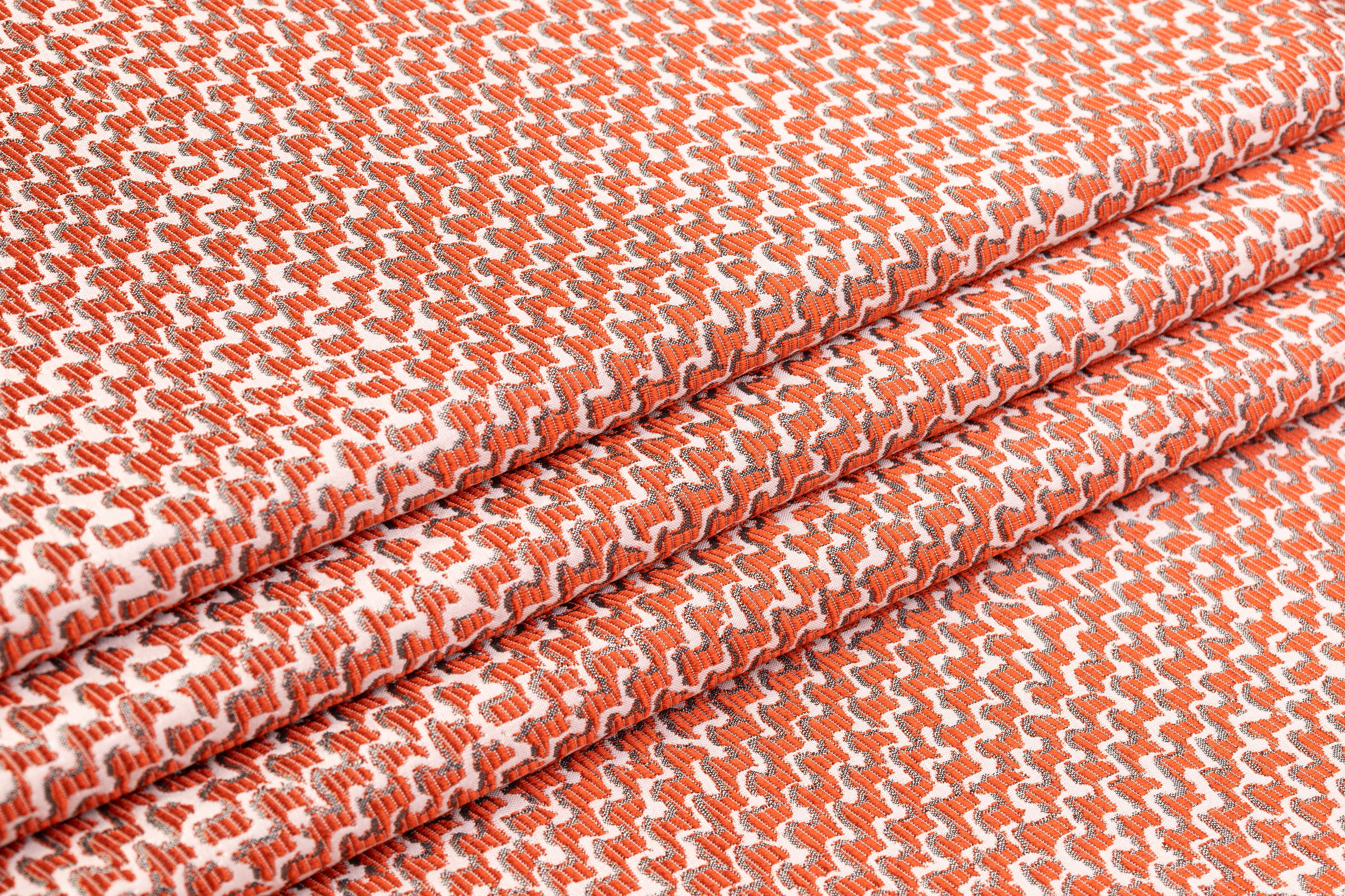 Armani - Zig Zag Italian Brocade - Burnt Orange