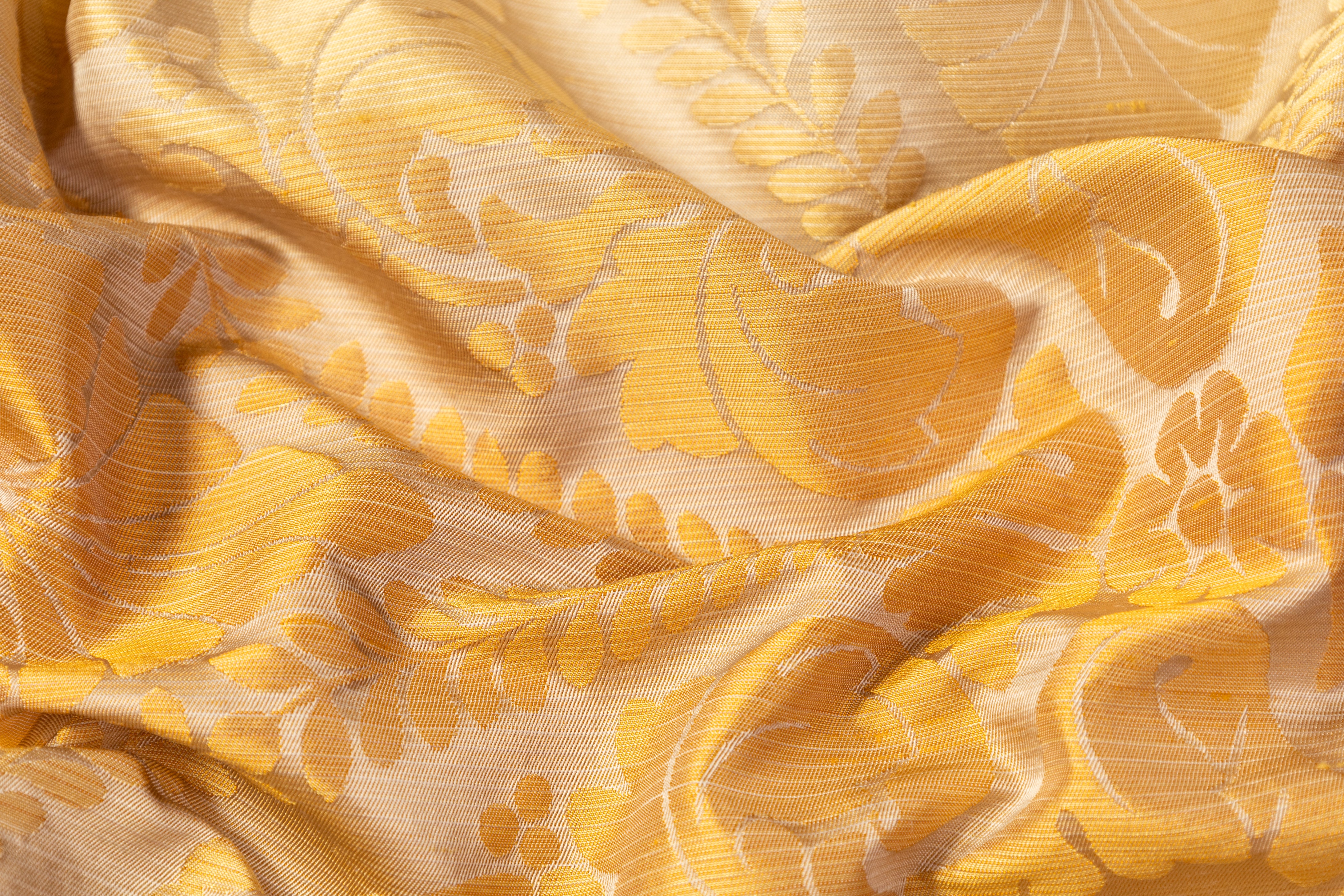 Gradient Damask Italian Silk Blend Brocade - Gold