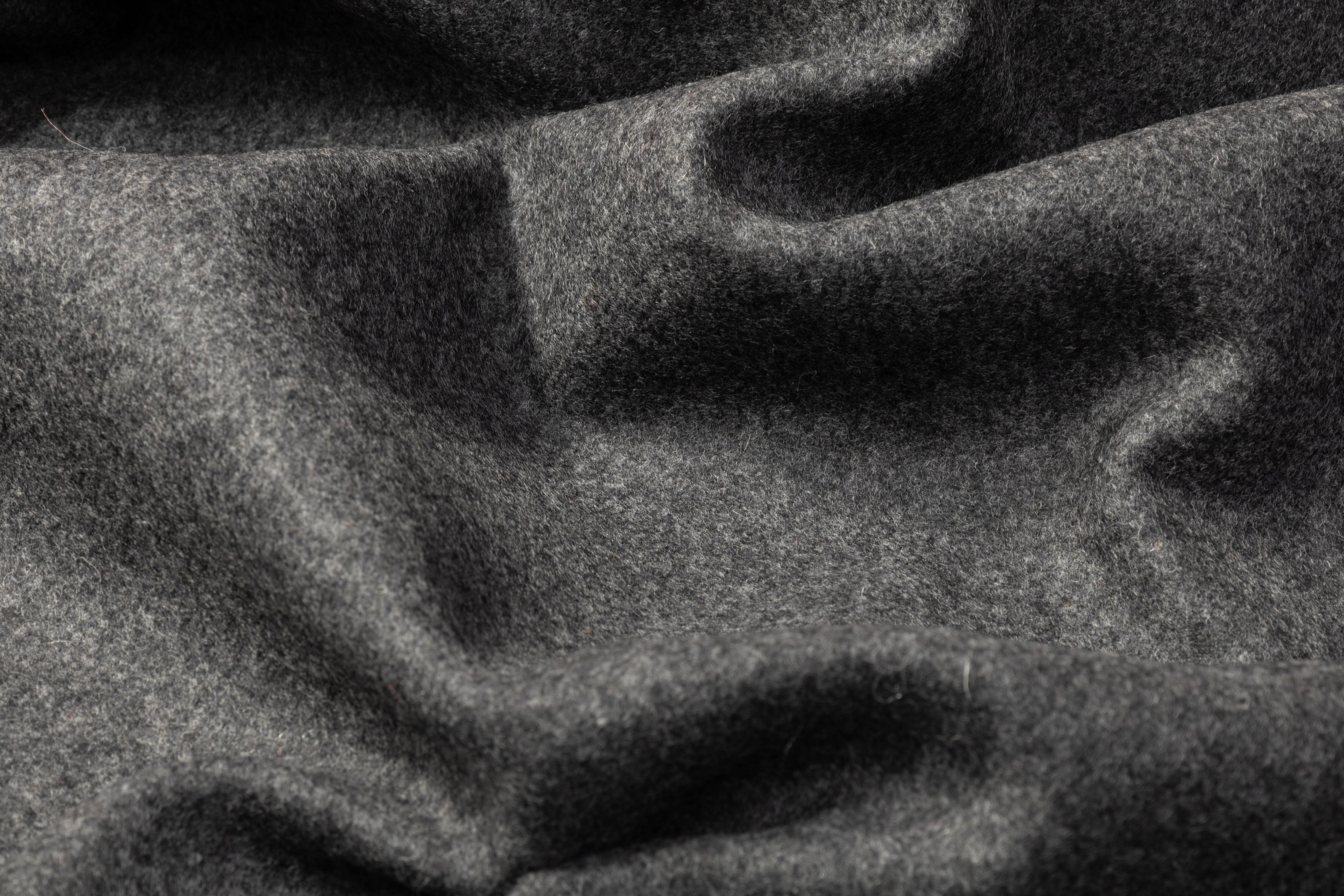 Double-Faced Wool Coating - Burgundy / Gray