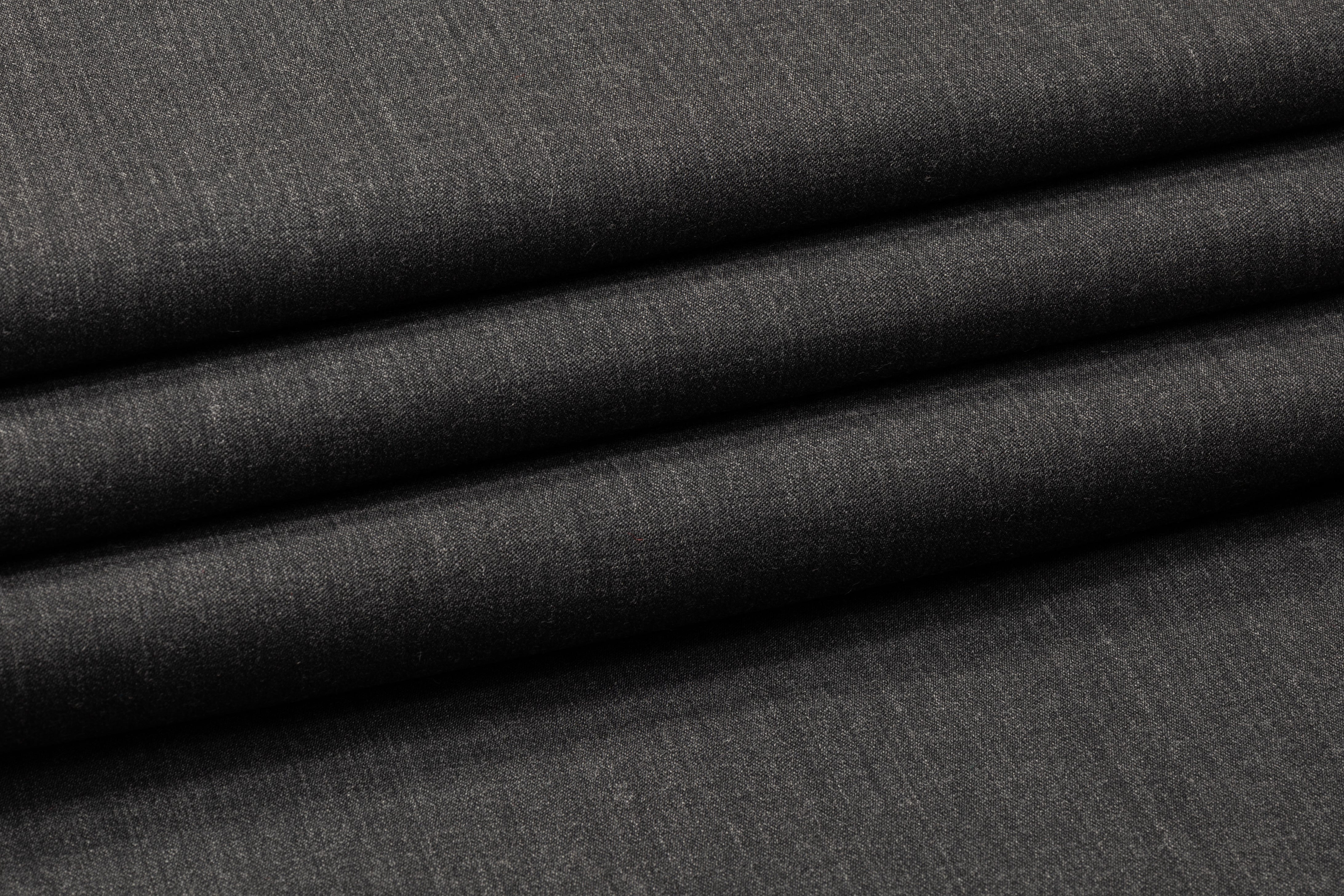 Fused Viscose Poly Wool - Green / Charcoal Gray