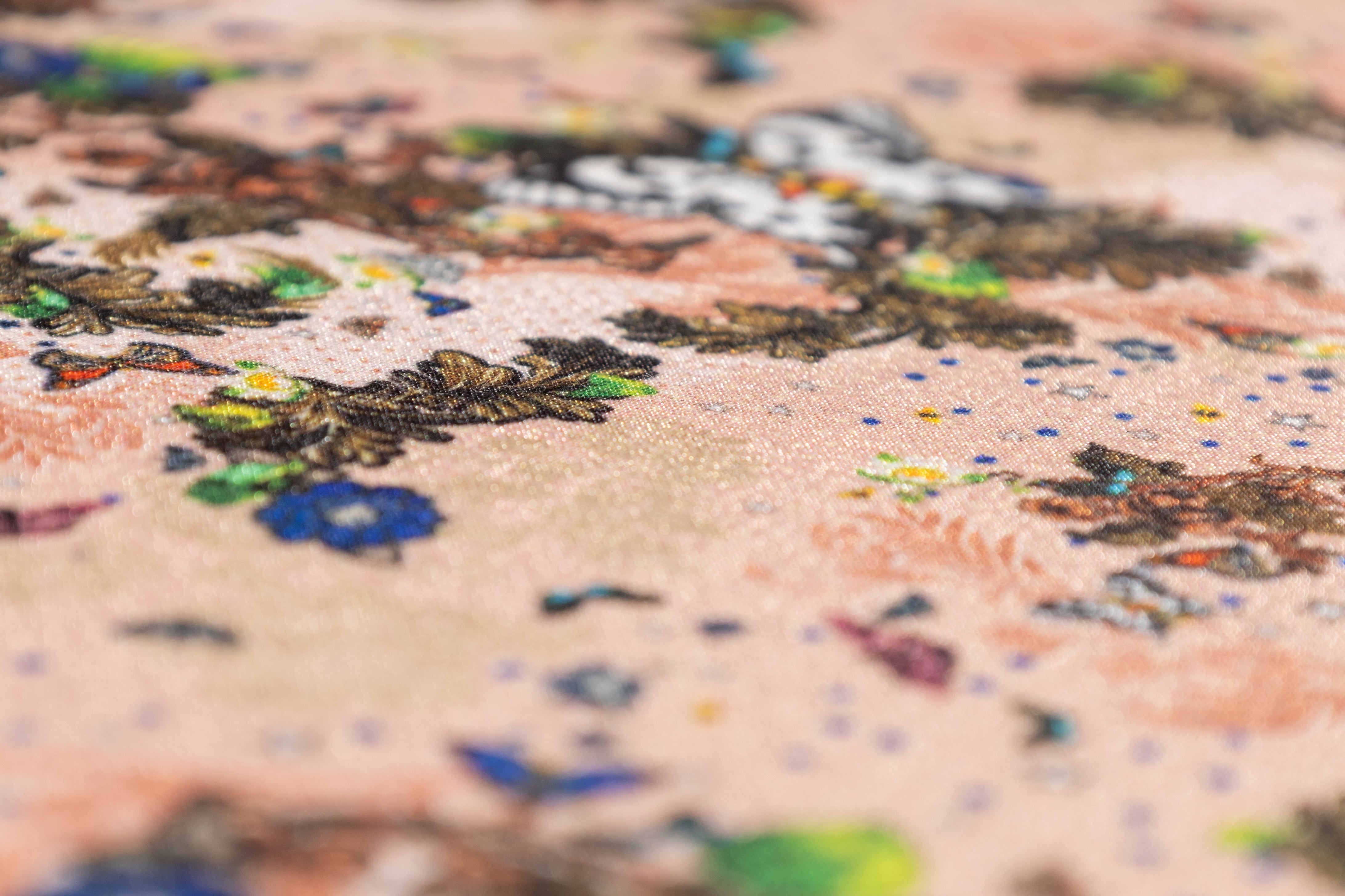 Italian Viscose Acetate Fluid Faille - Tan / Multicolor