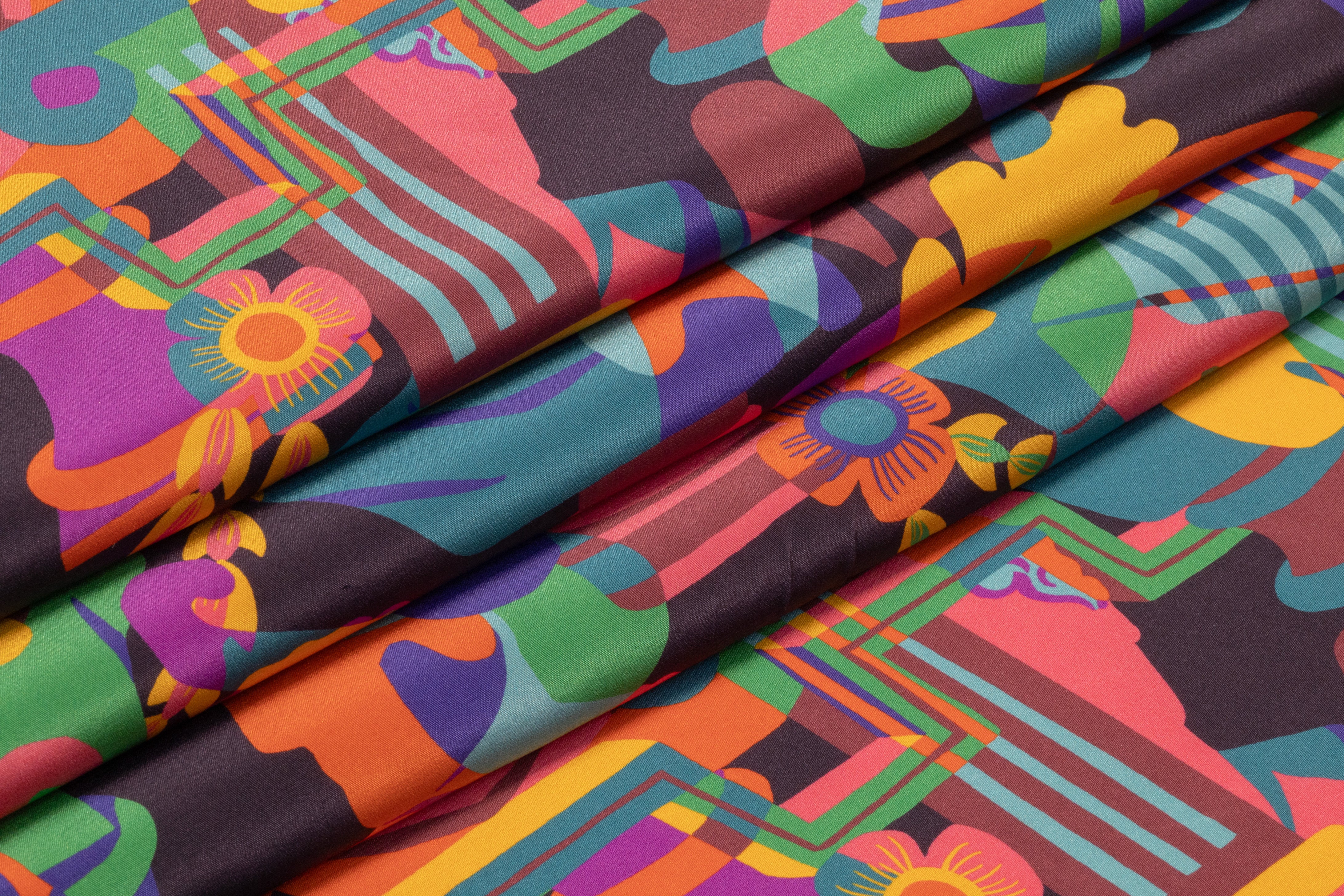 Liberty Fabrics - Italian Silk Crepe de Chine - Multicolor