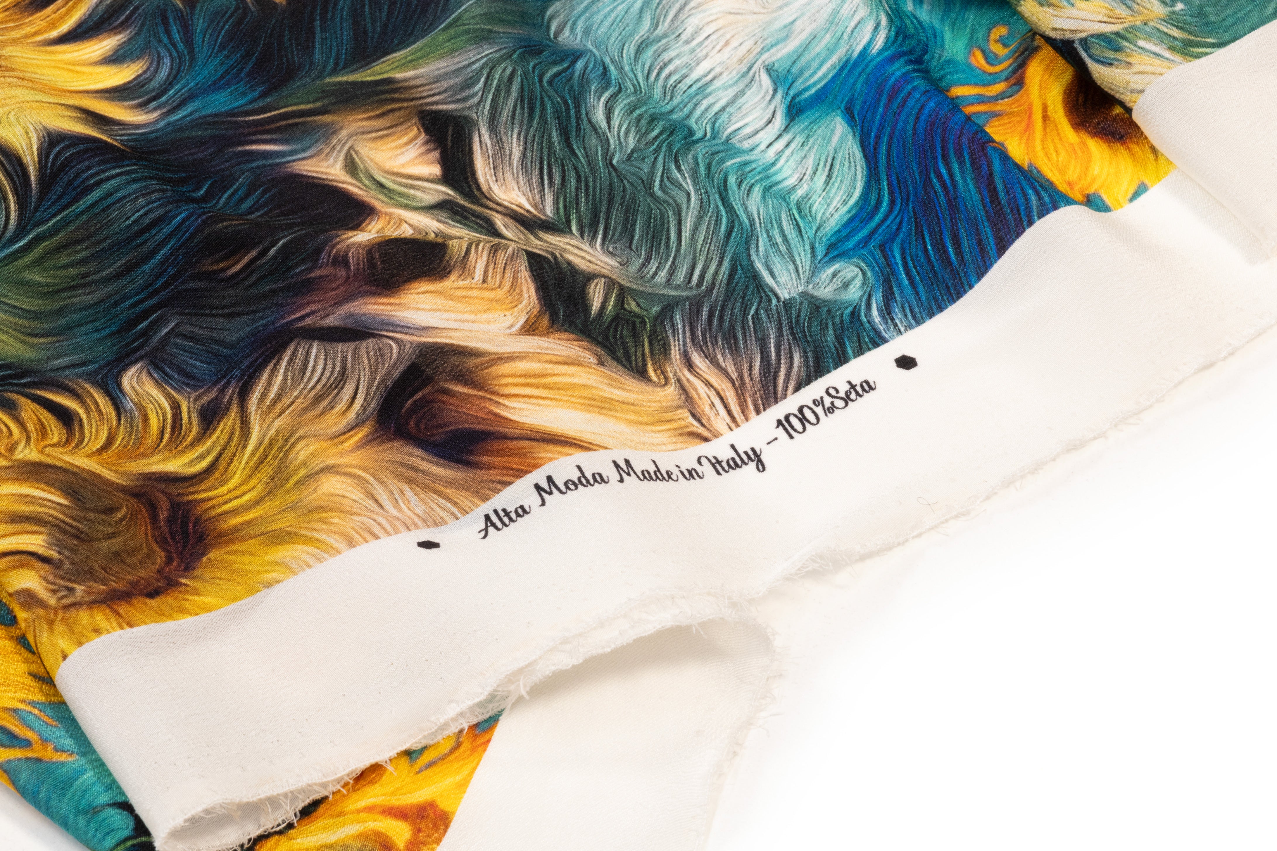 Sunflower Italian Silk Crepe de Chine - Teal Green