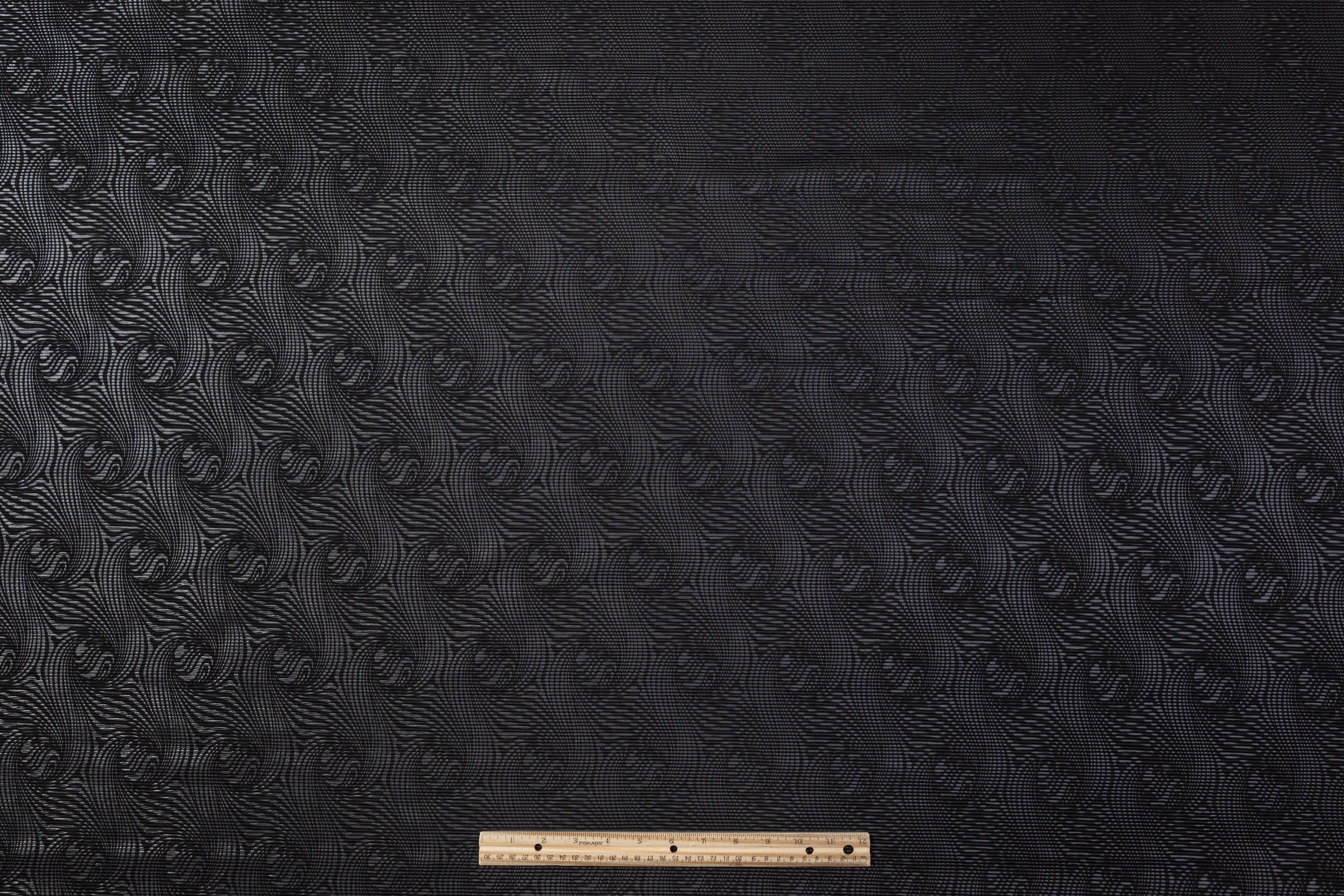 Cotton Blend Italian Moiré - Black