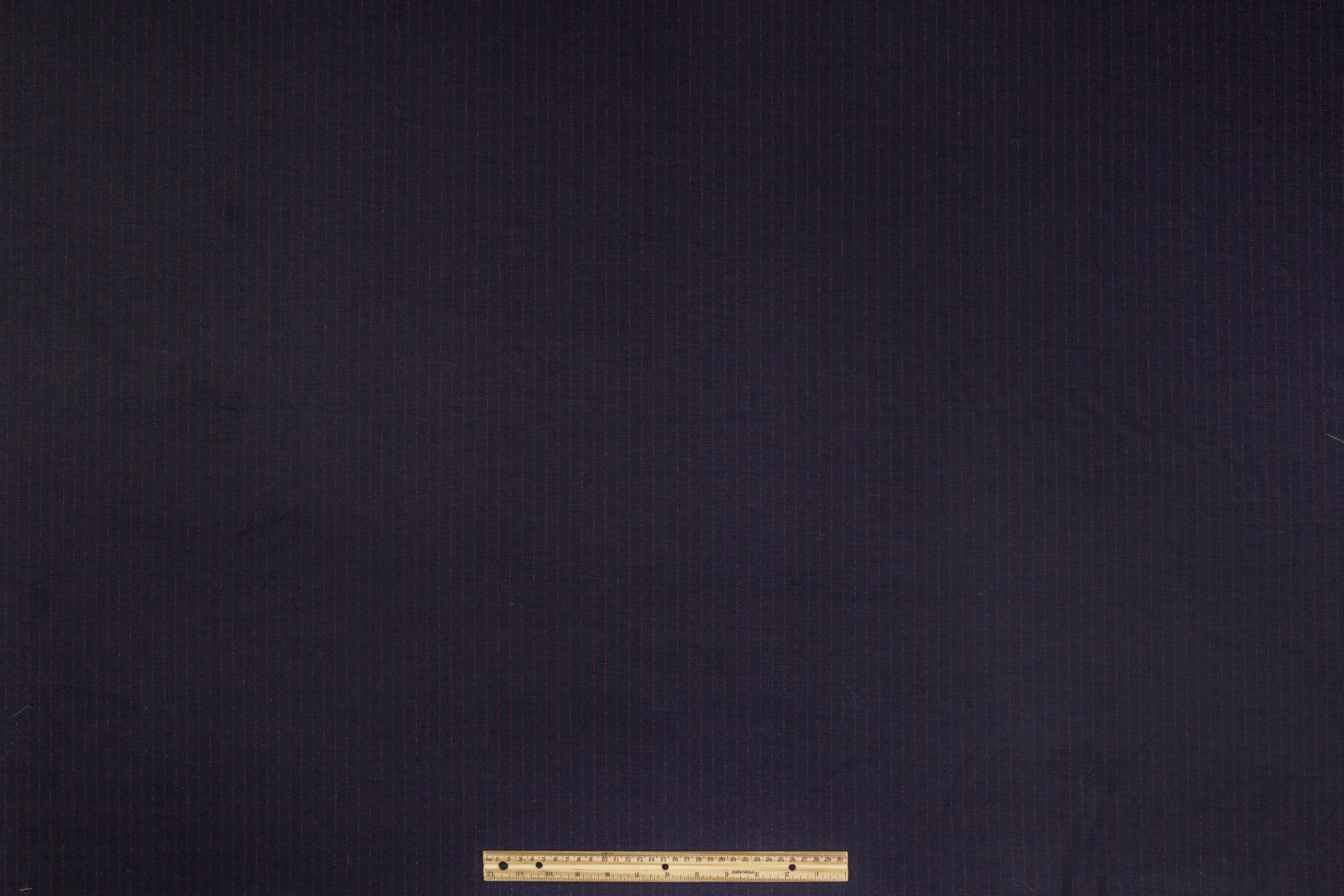 Double-Faced Italian Wool Jersey - Navy / Burgundy
