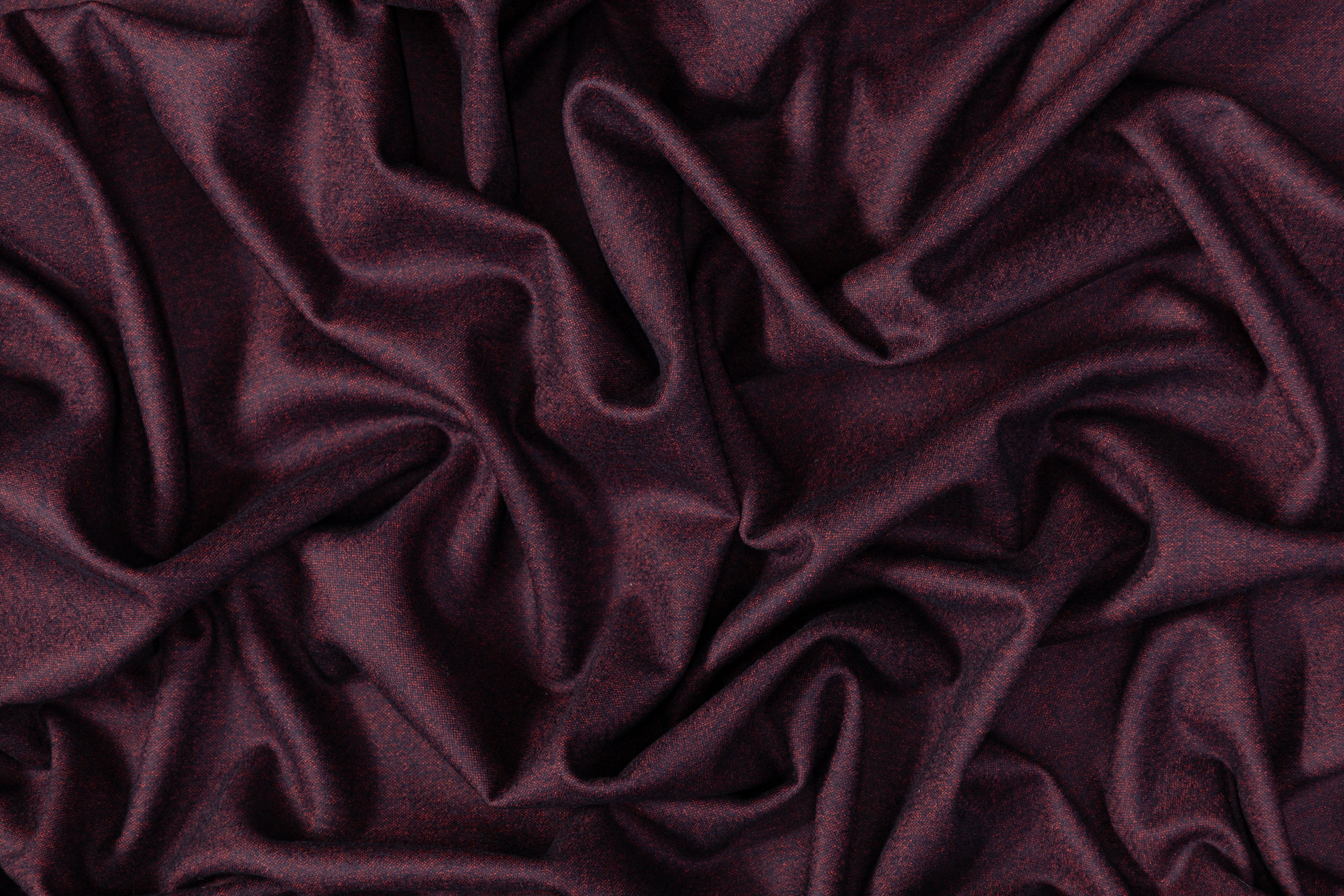 Double-Faced Italian Wool Jersey - Navy / Burgundy