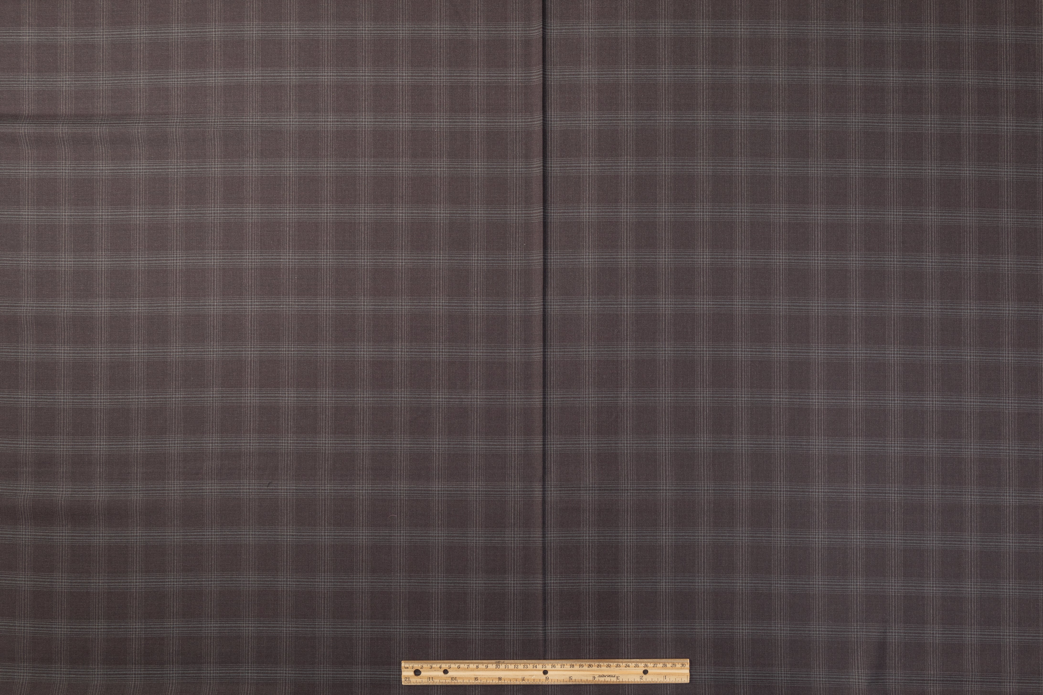 Super 130's Plaid Italian Wool Suiting - Thunder