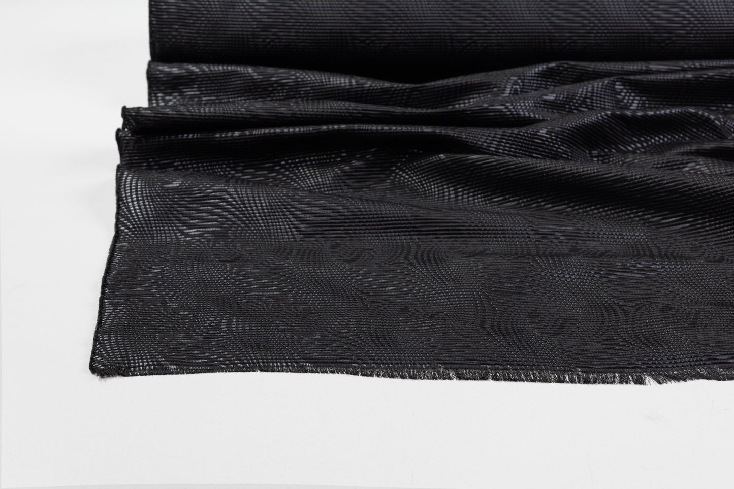 Cotton Blend Italian Moiré - Black