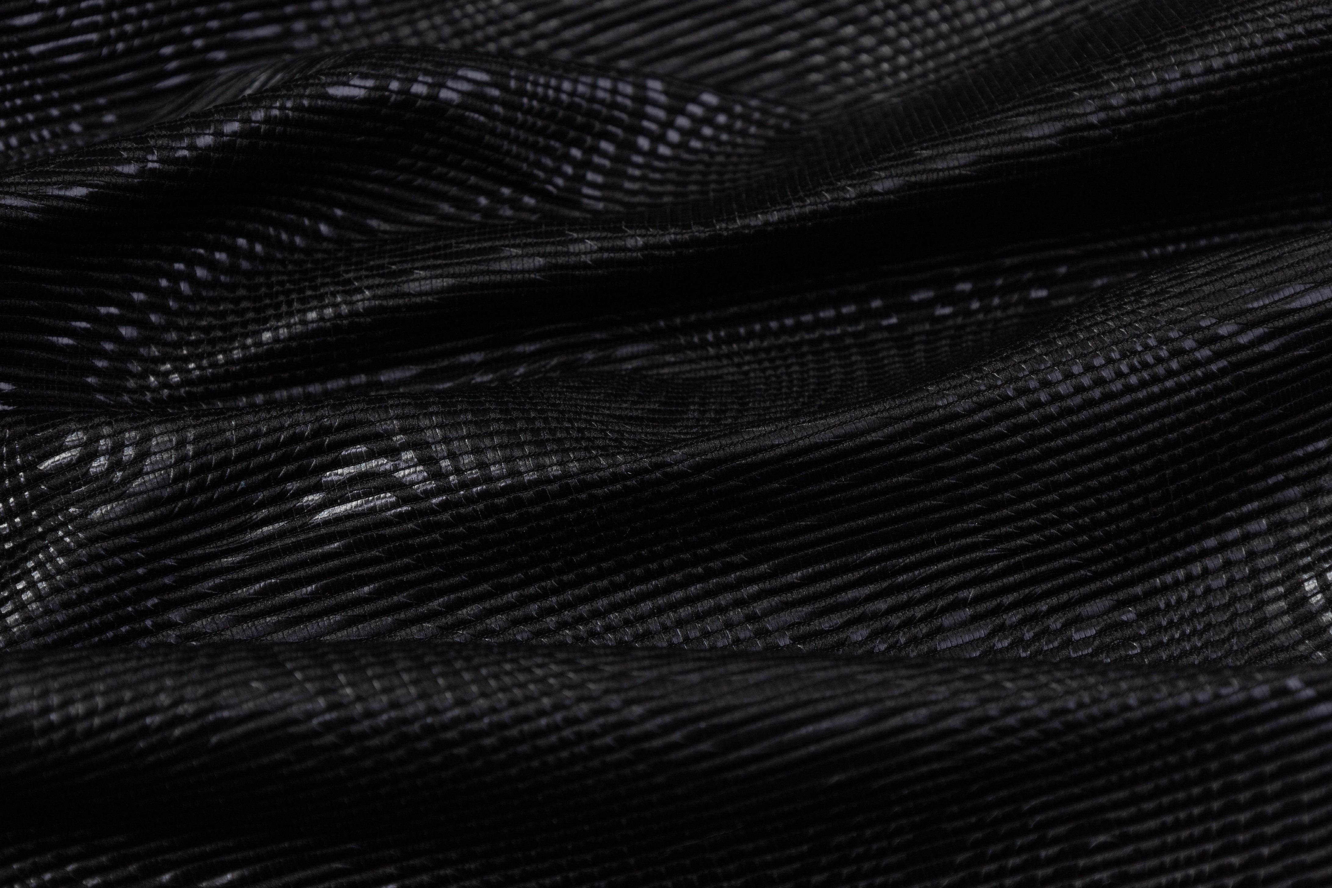 Cotton Blend Italian Moiré - Black