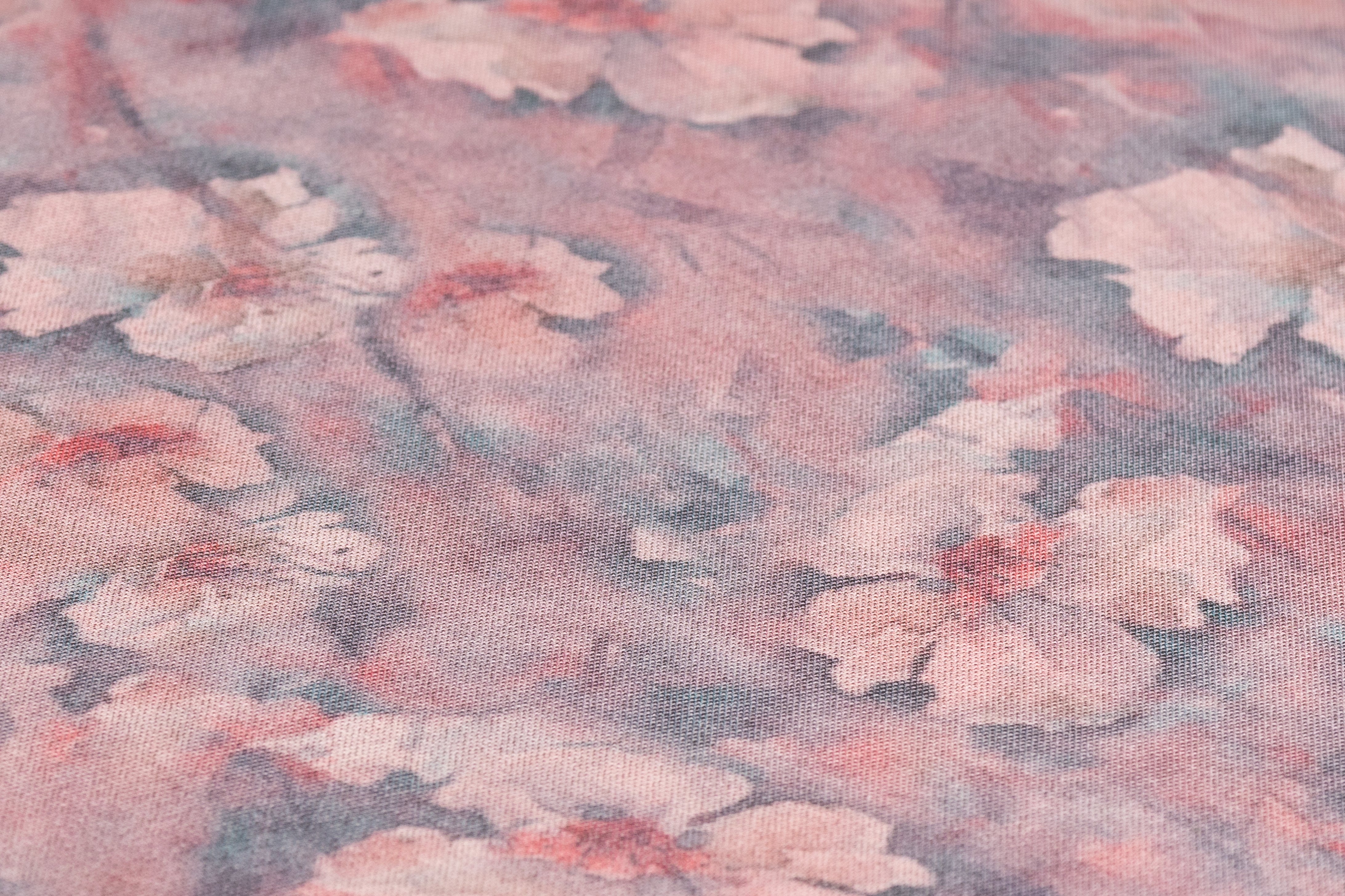 Floral Italian Silk Nylon Satin - Pink