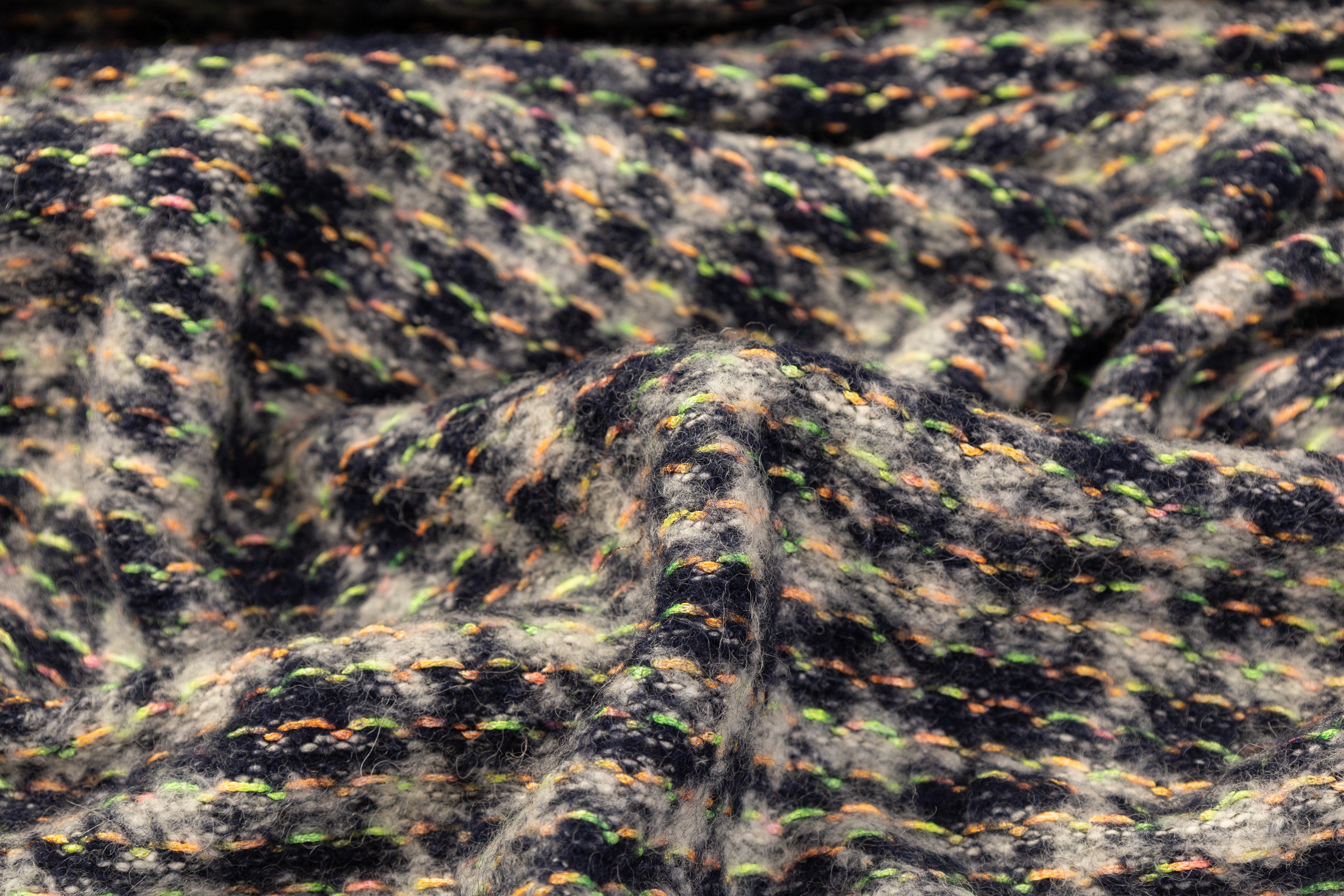 Italian Boiled Wool Tweed - Multicolor