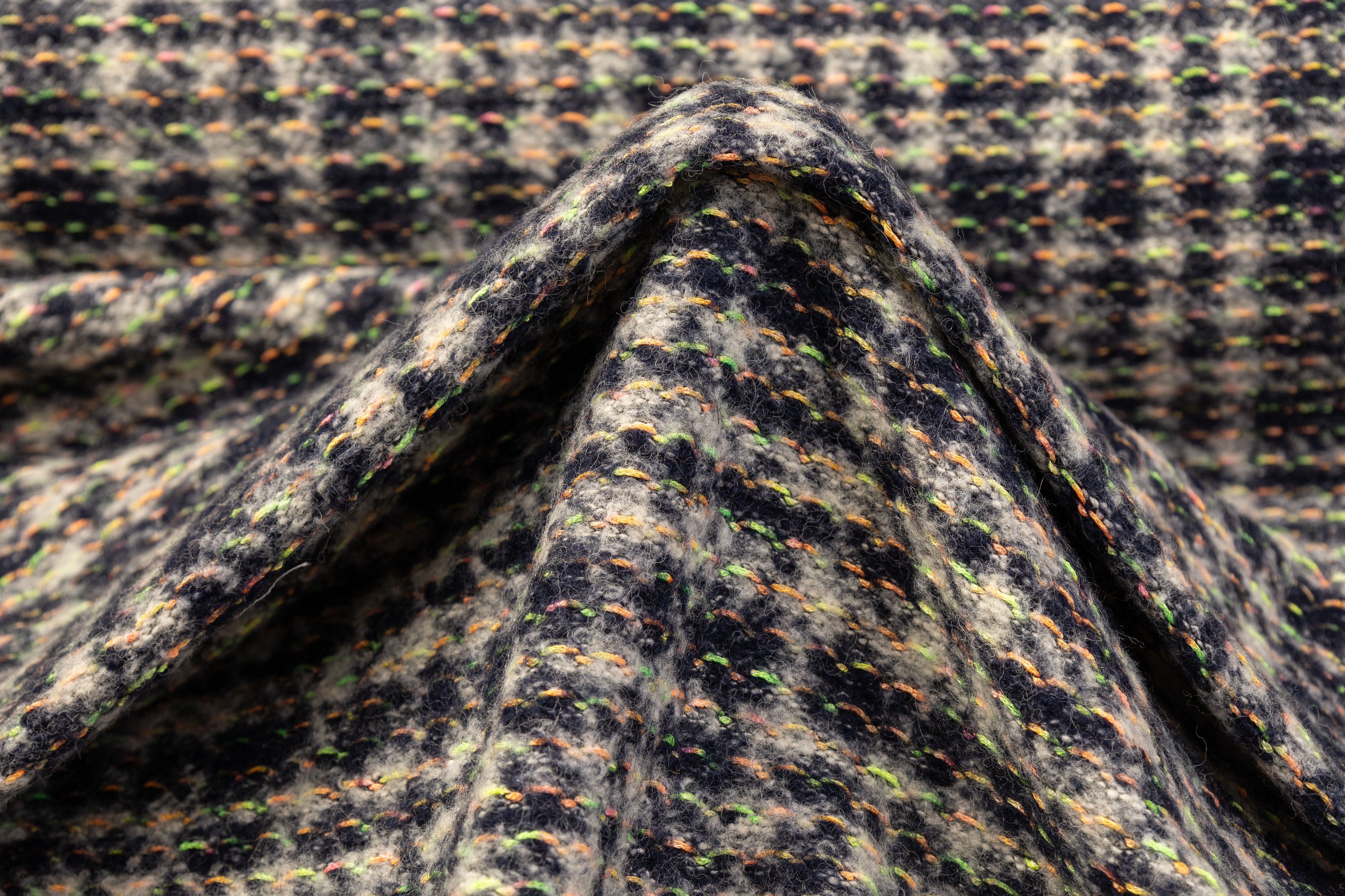 Italian Boiled Wool Tweed - Multicolor