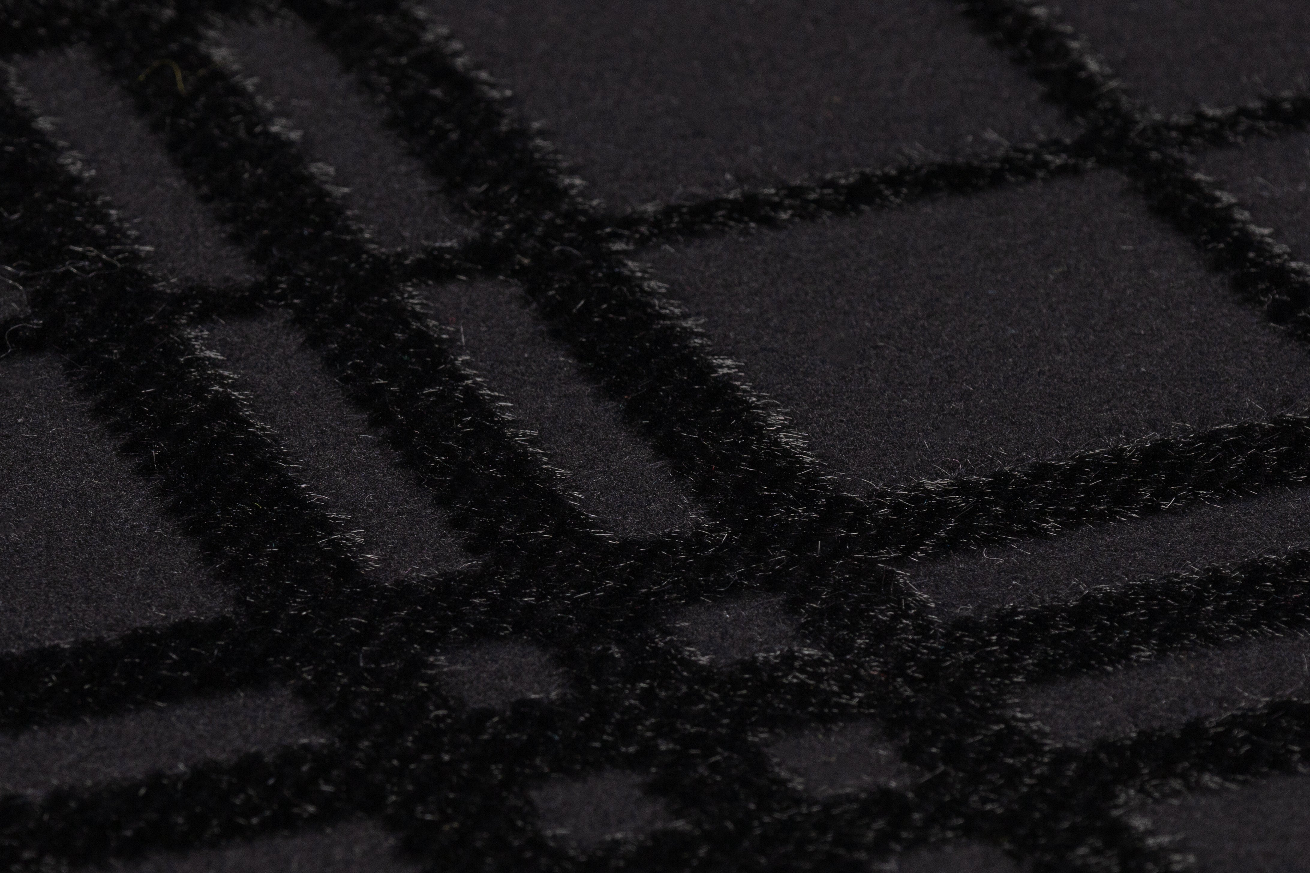 Checked Italian Wool Blend Coating - Black