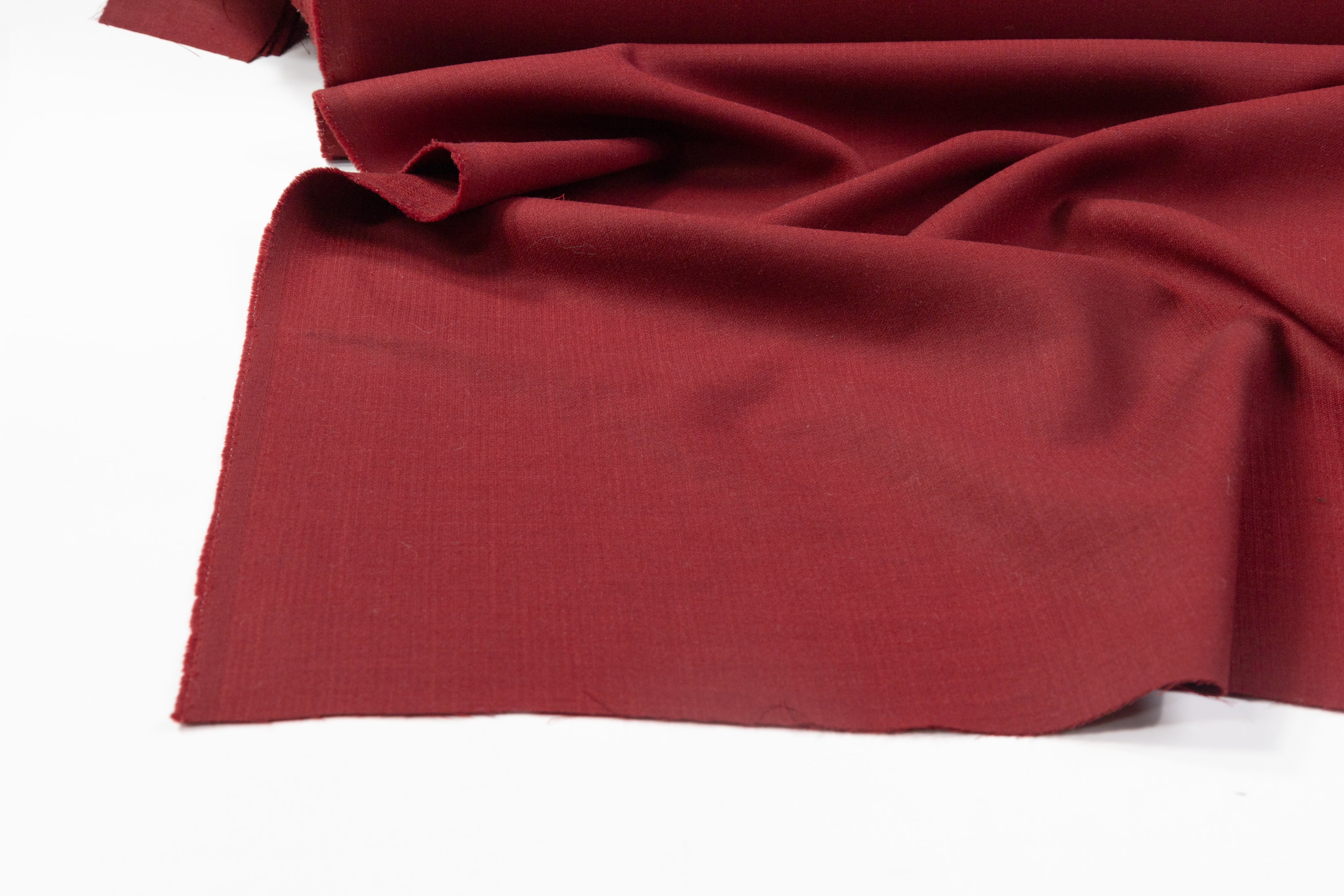 Double Faced Stretch Italian Wool - Maroon