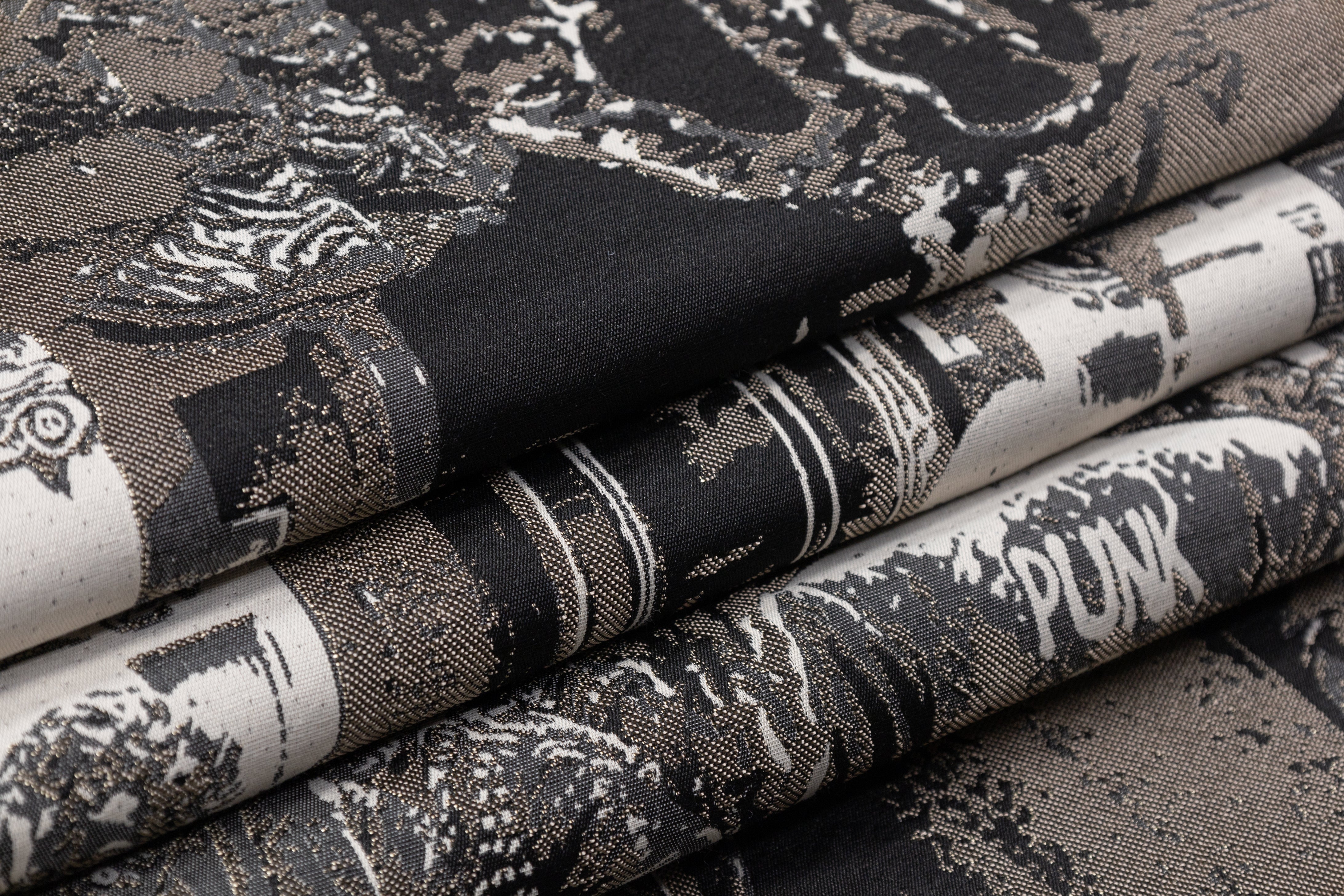 Punk is Freedom - Italian Brocade Panel - Black / Taupe