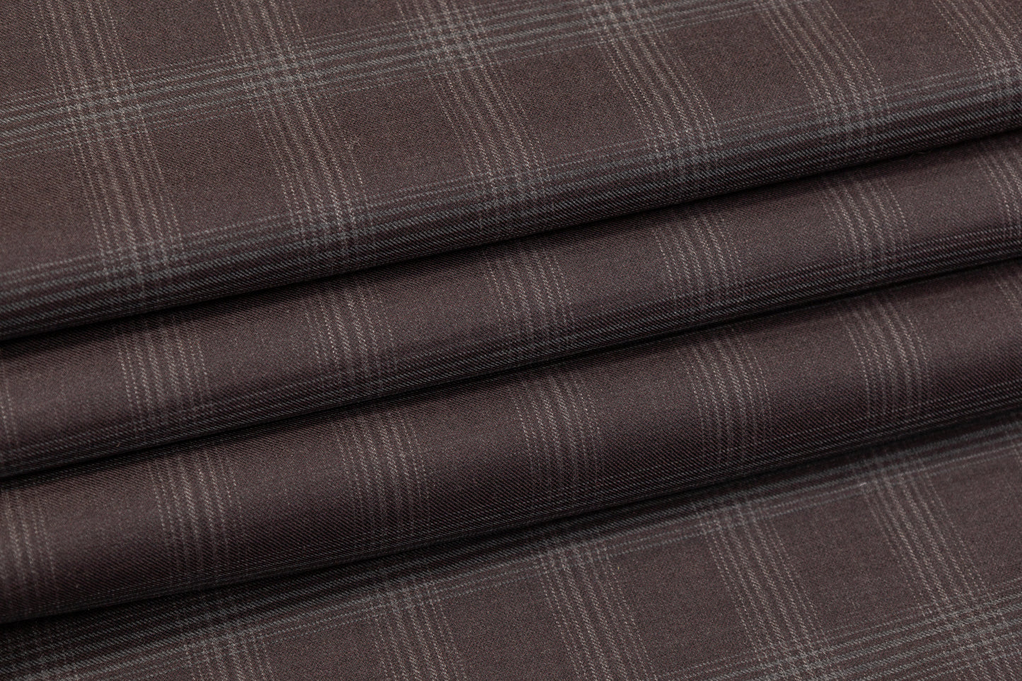Super 130's Plaid Italian Wool Suiting - Thunder