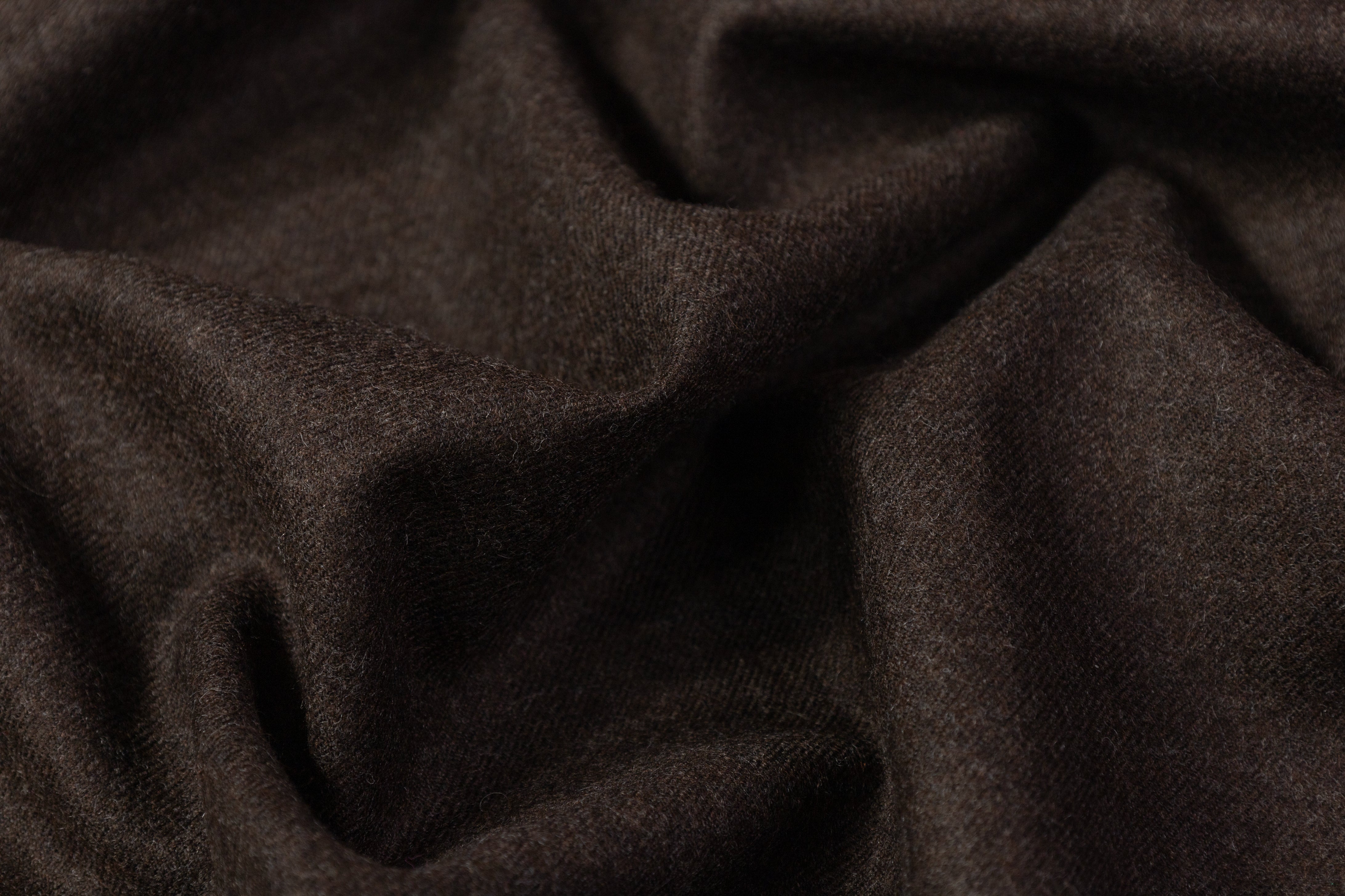 Italian Wool Flannel Suiting - Brown
