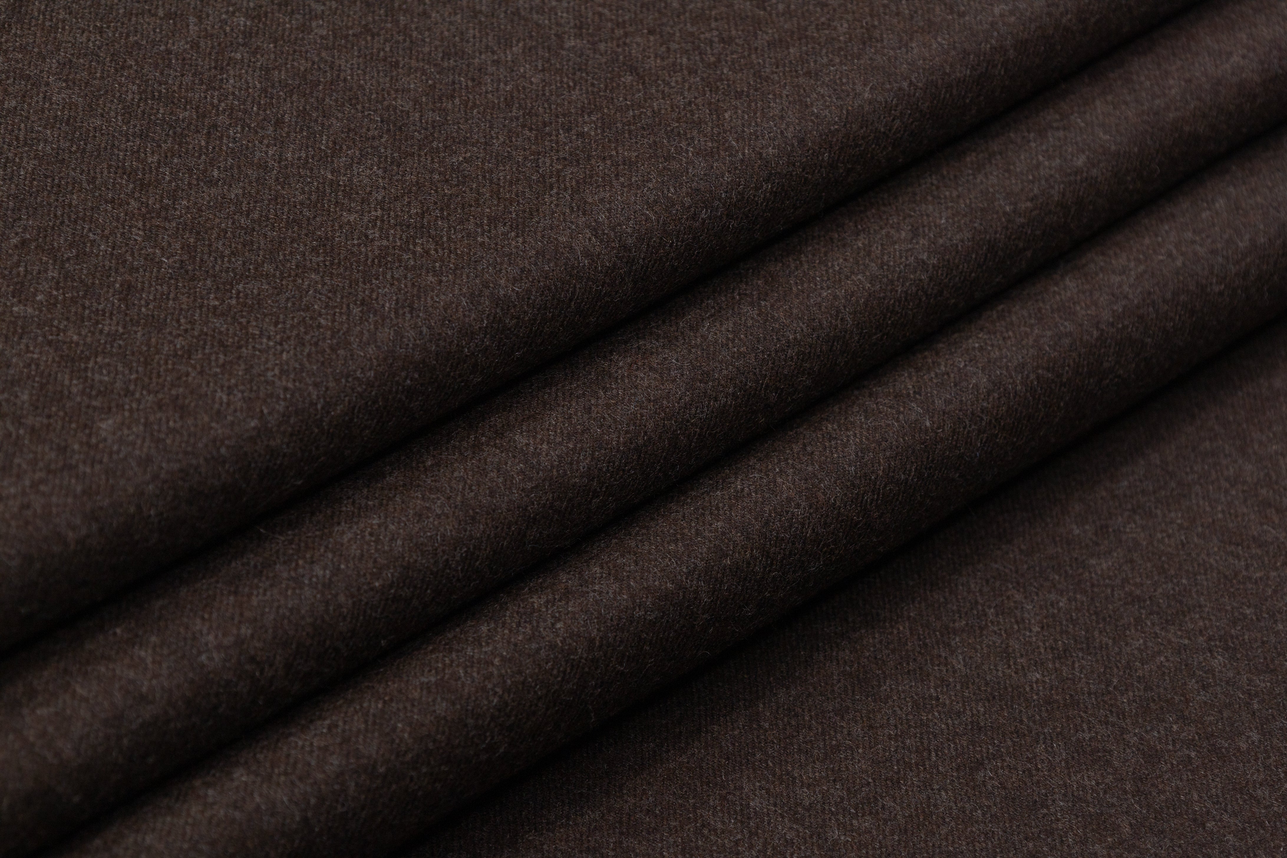 Italian Wool Flannel Suiting - Brown