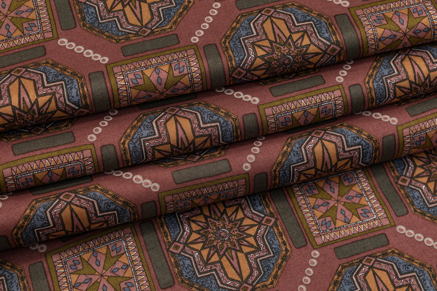 Printed Italian Viscose Challis - Multicolor