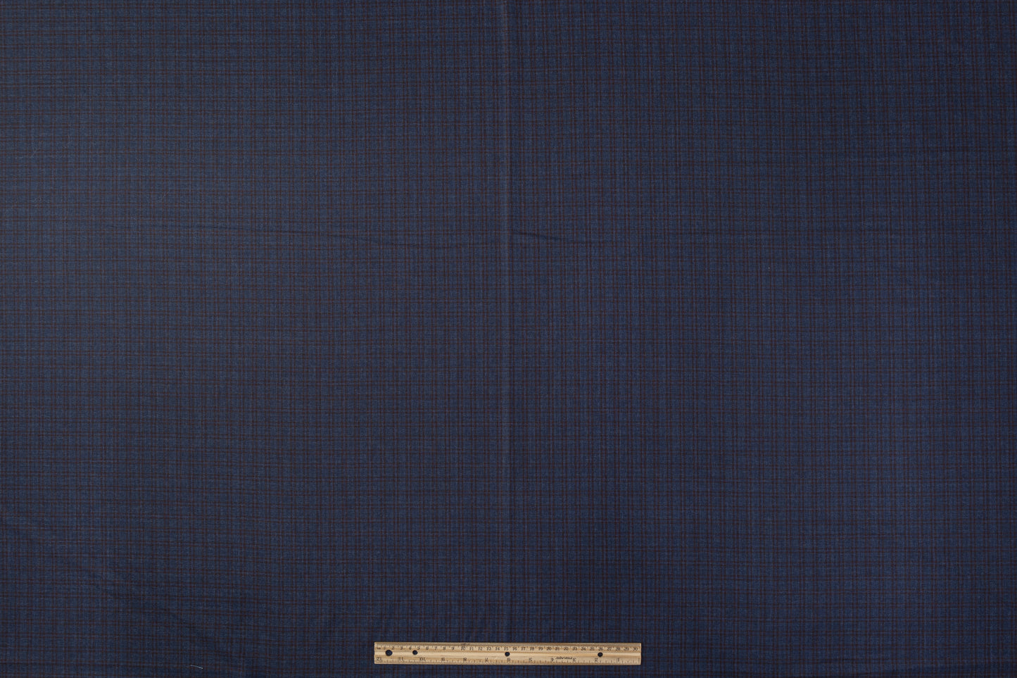 Checked Italian Wool Suiting - Navy / Brown