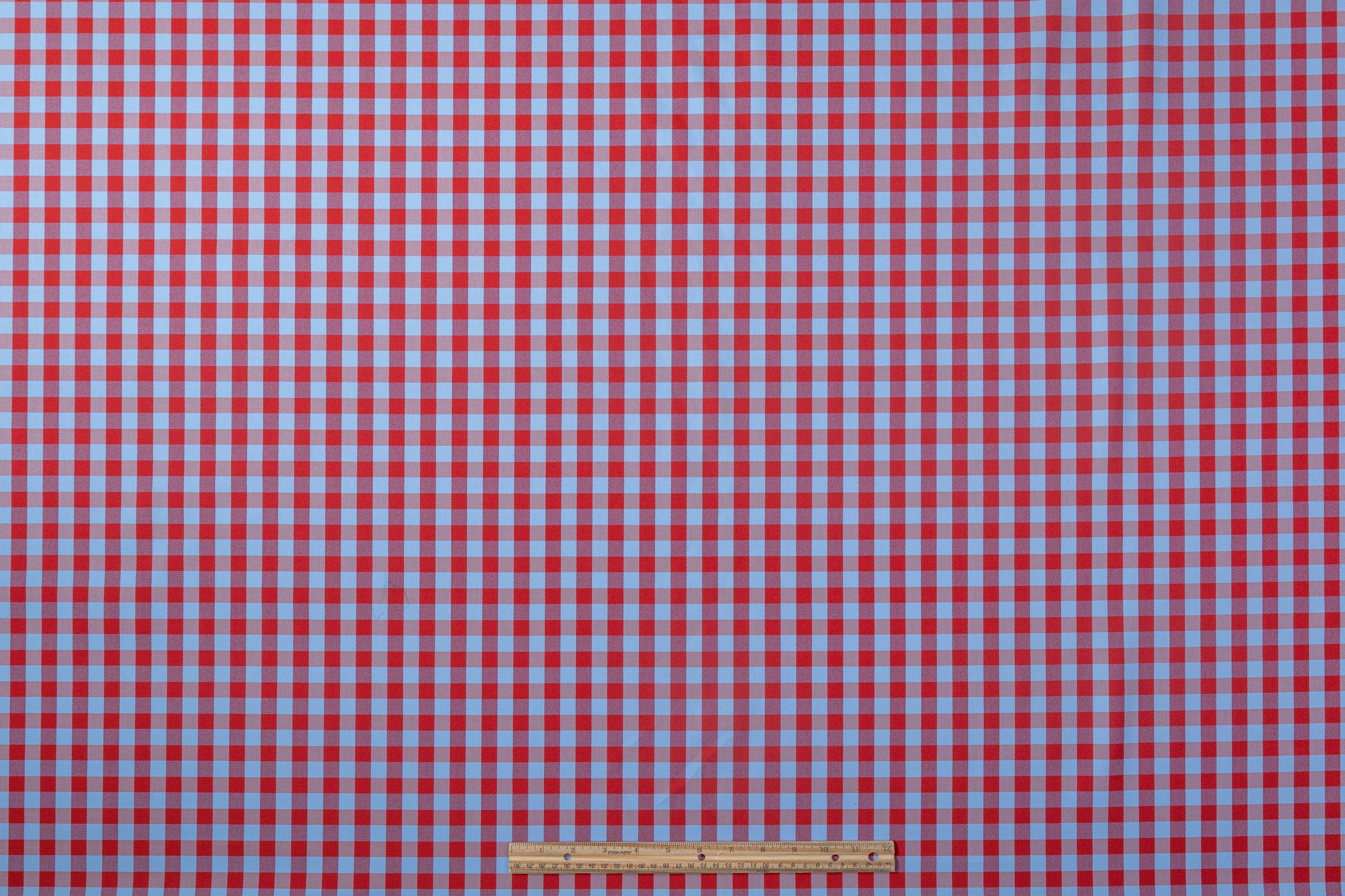 Checked Cotton Twill - Blue / Red