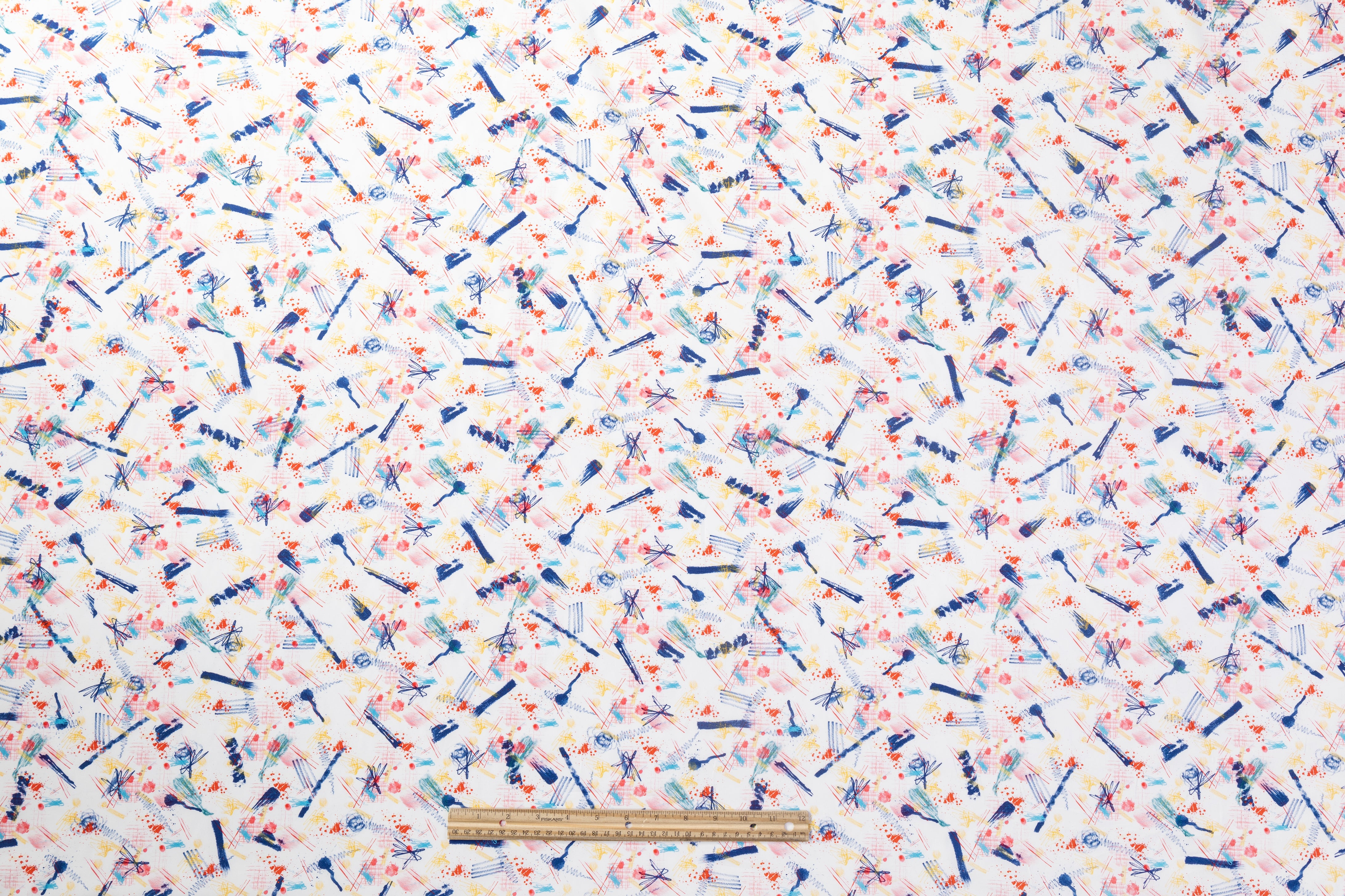 Abstract Printed Italian Cotton - Multicolor