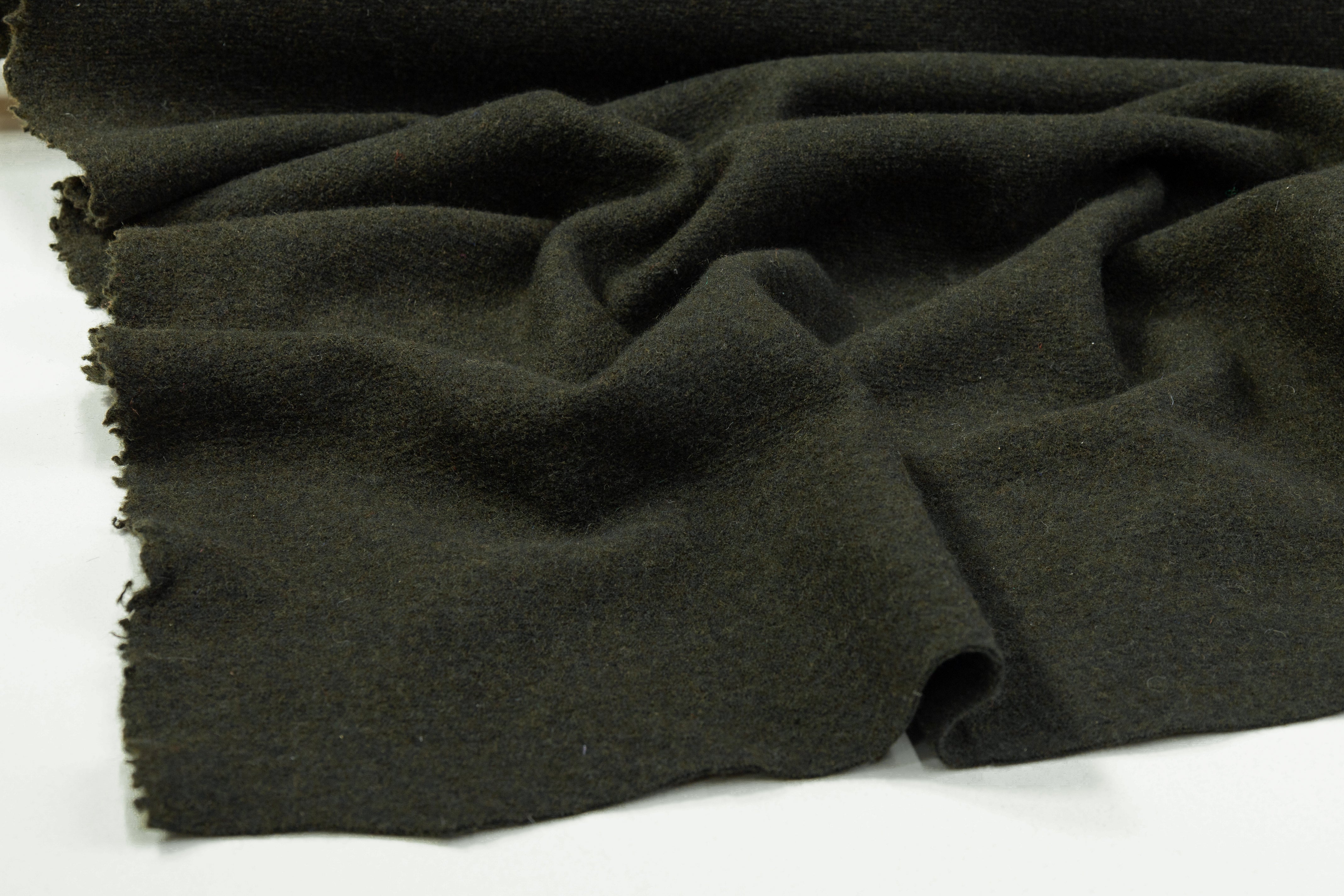Boiled Wool Coating - Dark Green