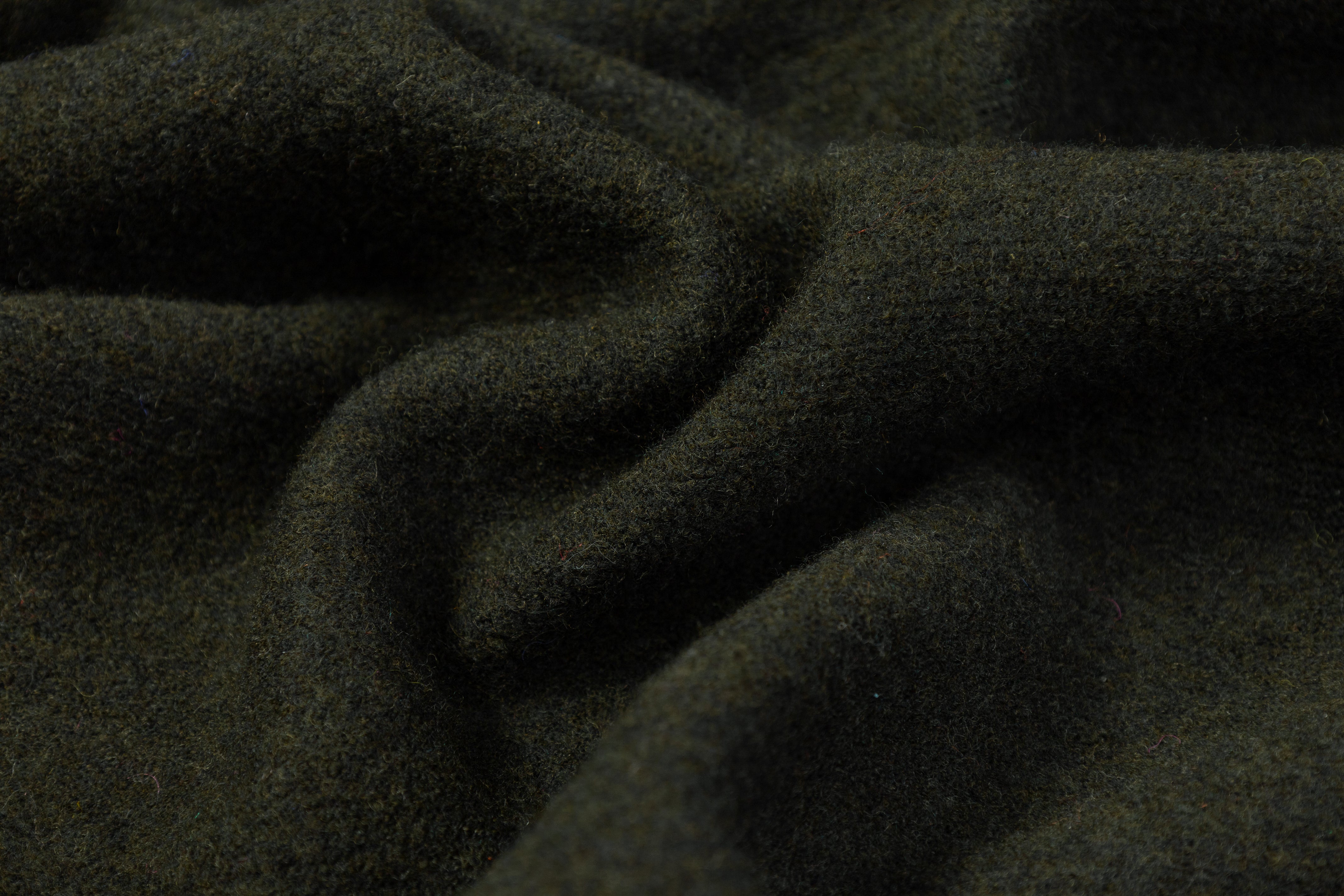 Boiled Wool Coating - Dark Green