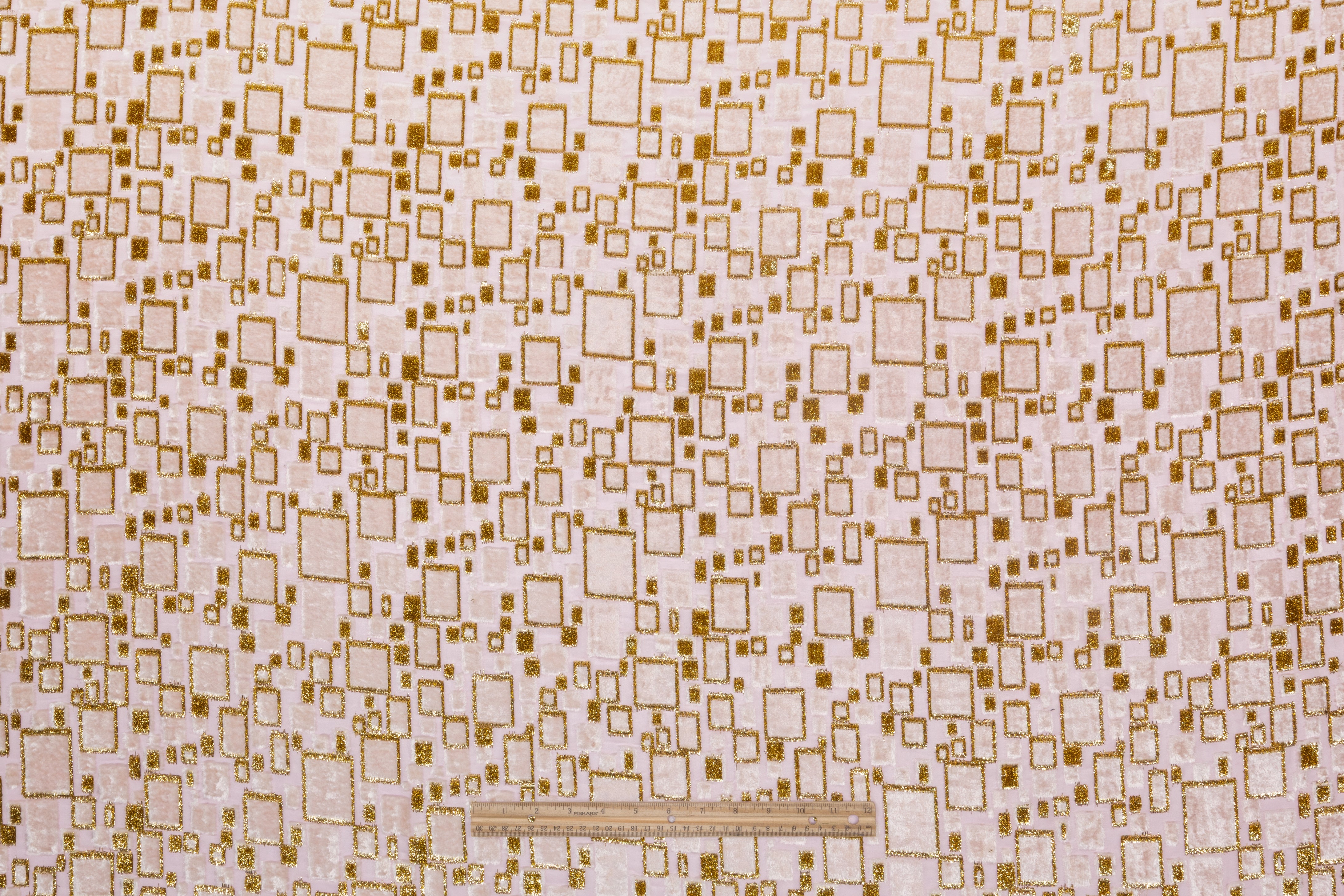 Metallic Italian Silk Viscose Fil Coupé - Pink / Gold