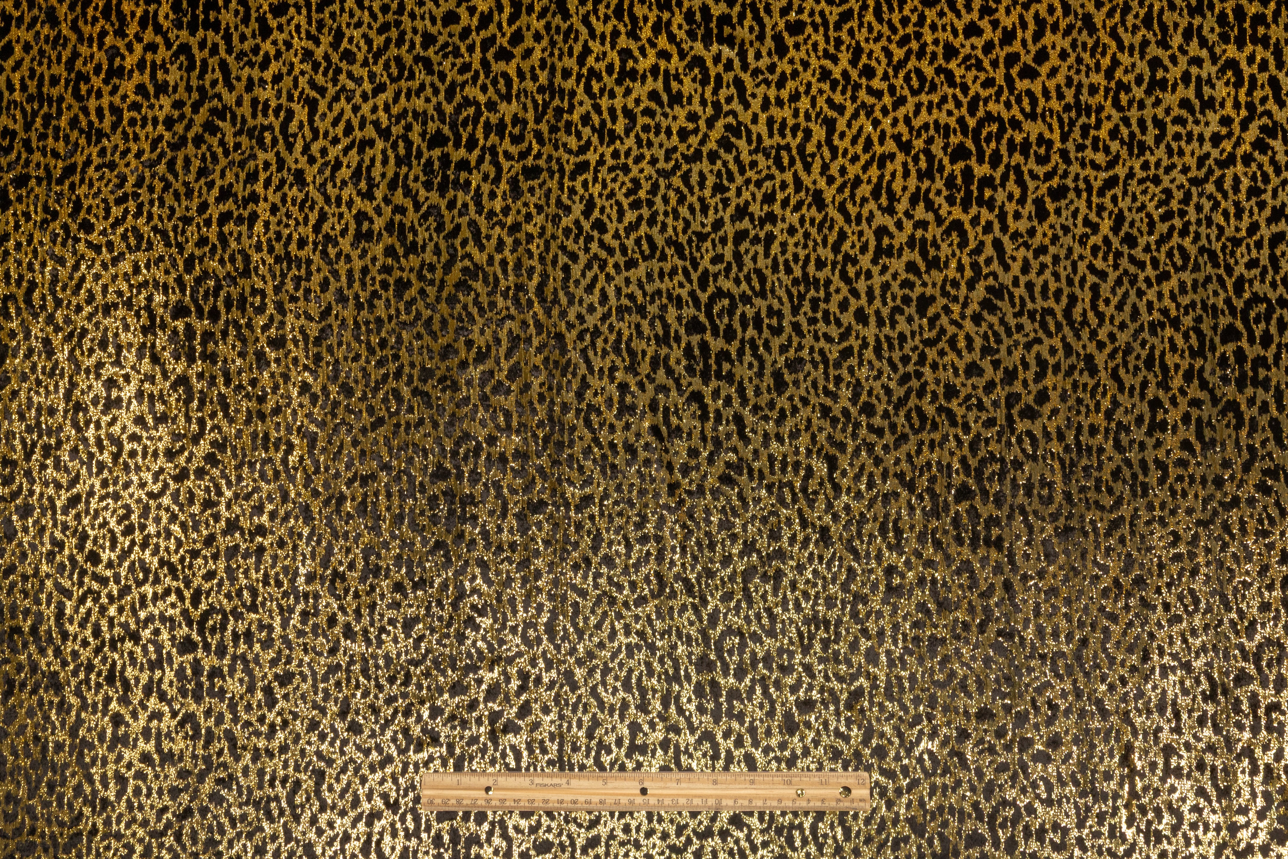 Metallic Italian Silk Viscose Velvet - Black / Gold