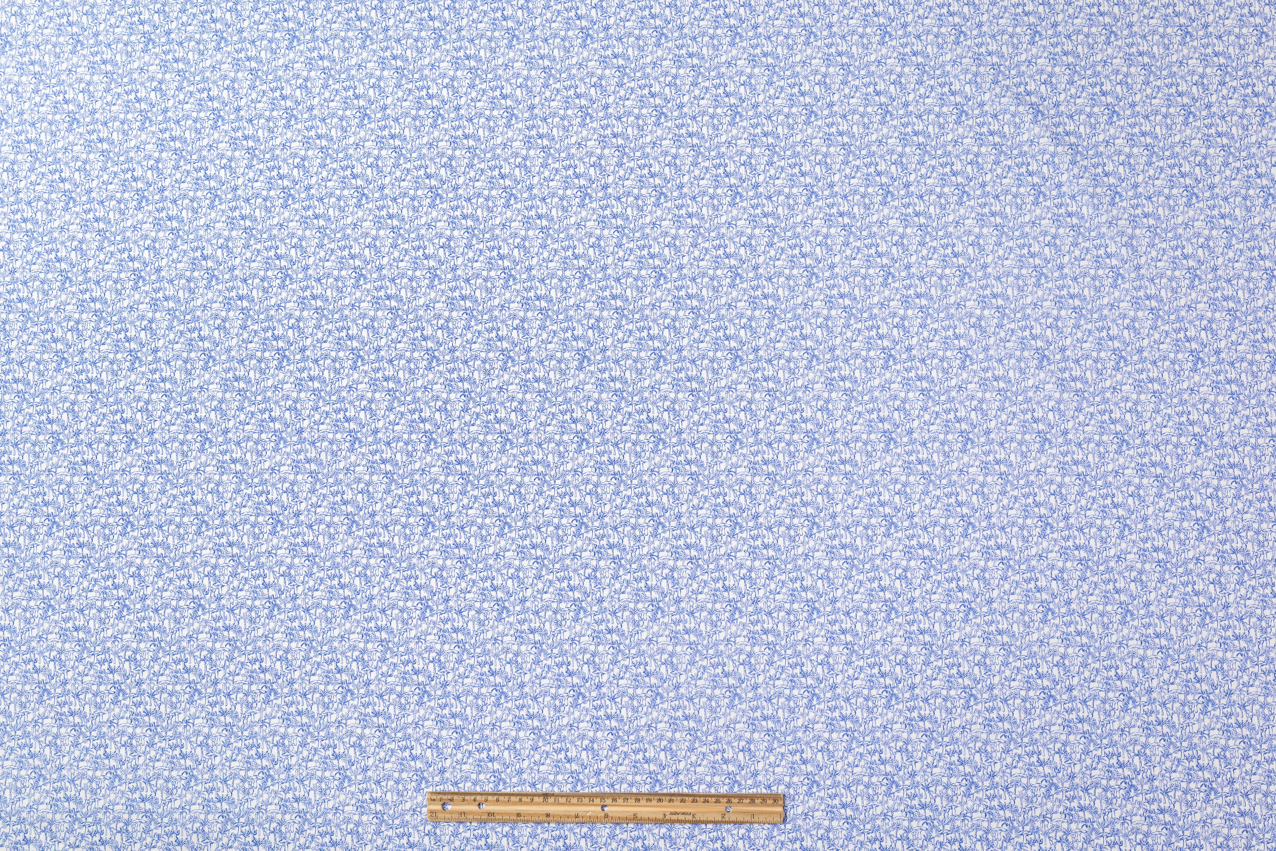 Cactus Grove Printed Italian Cotton - Blue / White