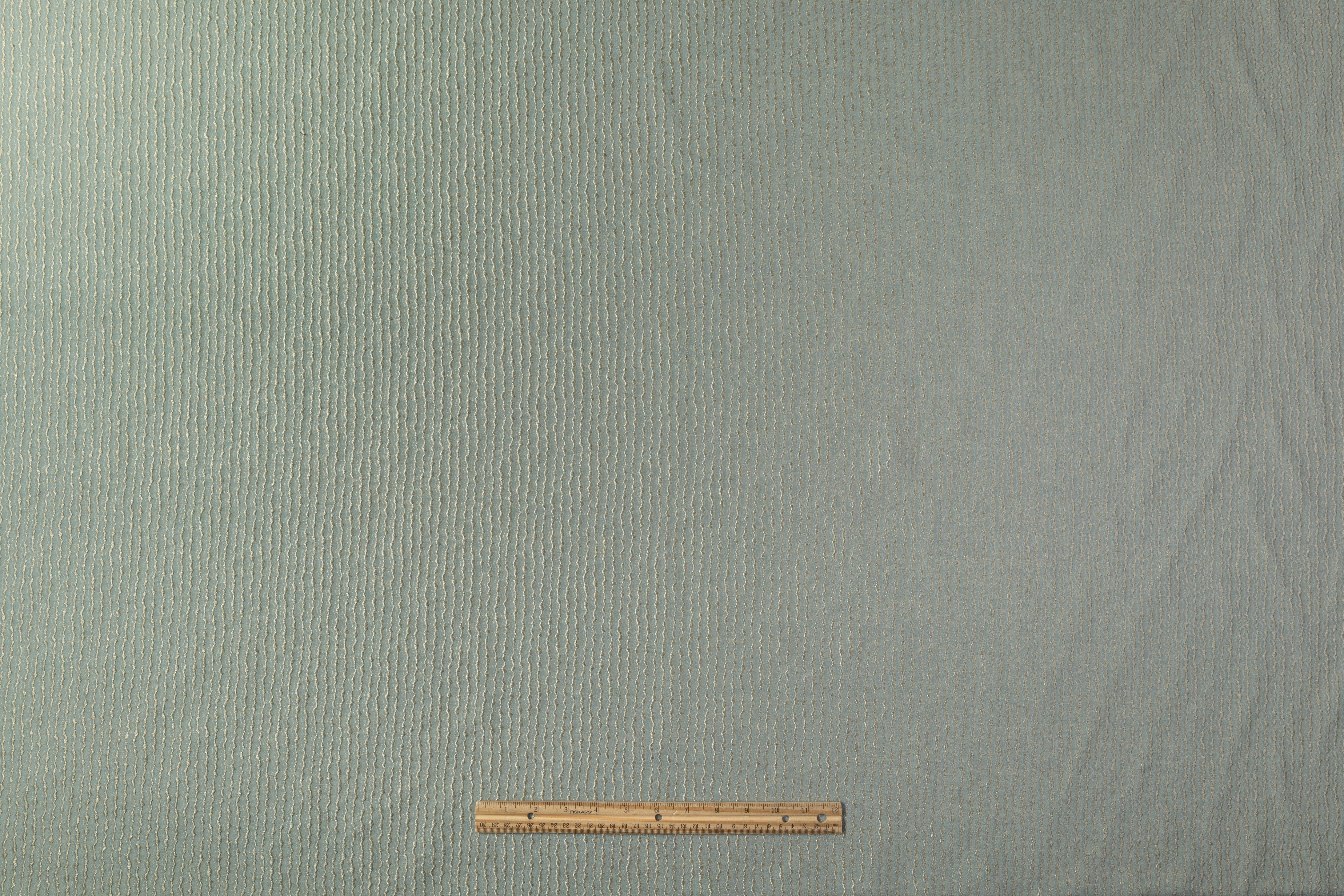 Striped Metallic Silk Wool Blend Jacquard - Green / Taupe