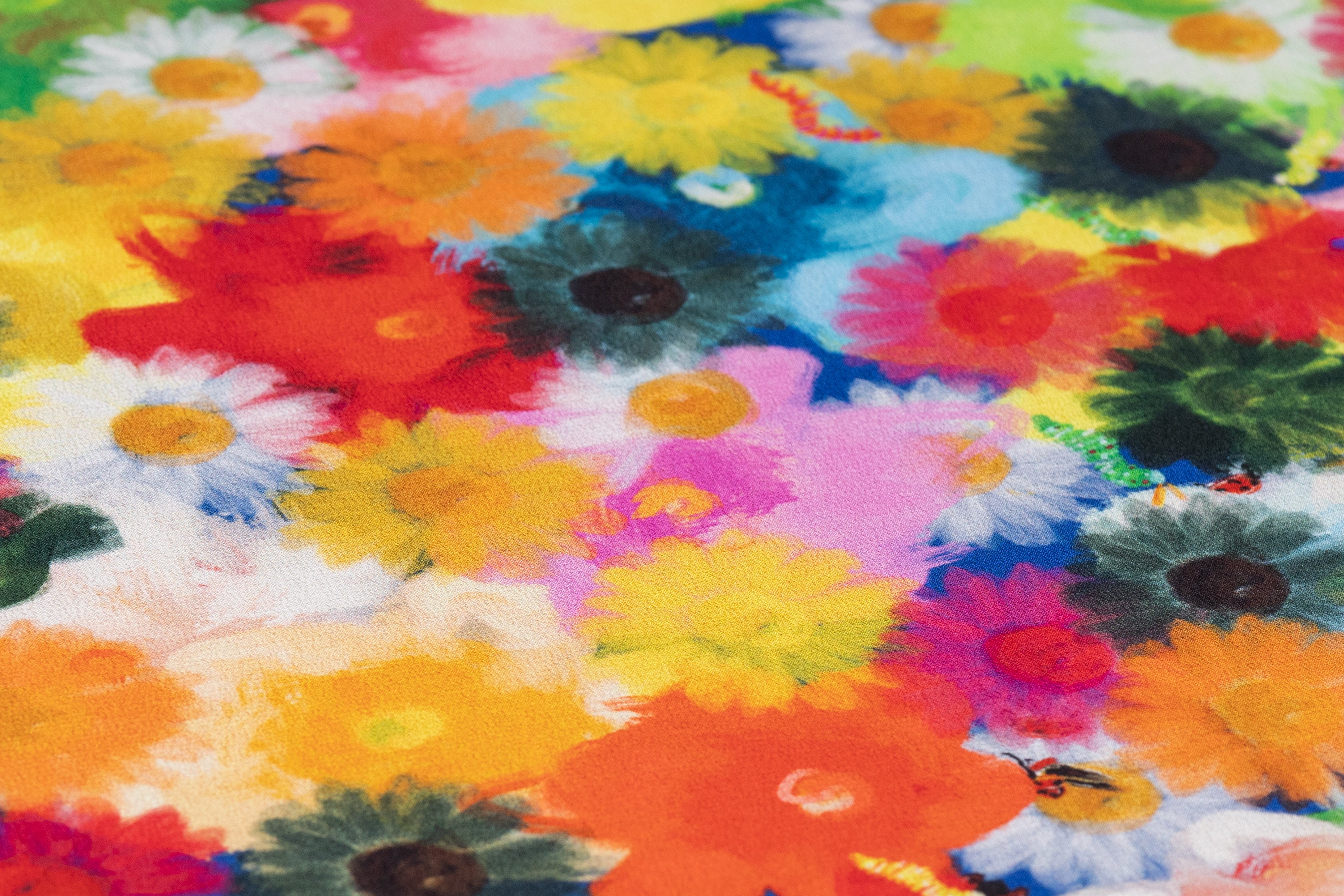 Floral Silk Crepe de Chine - Multicolor