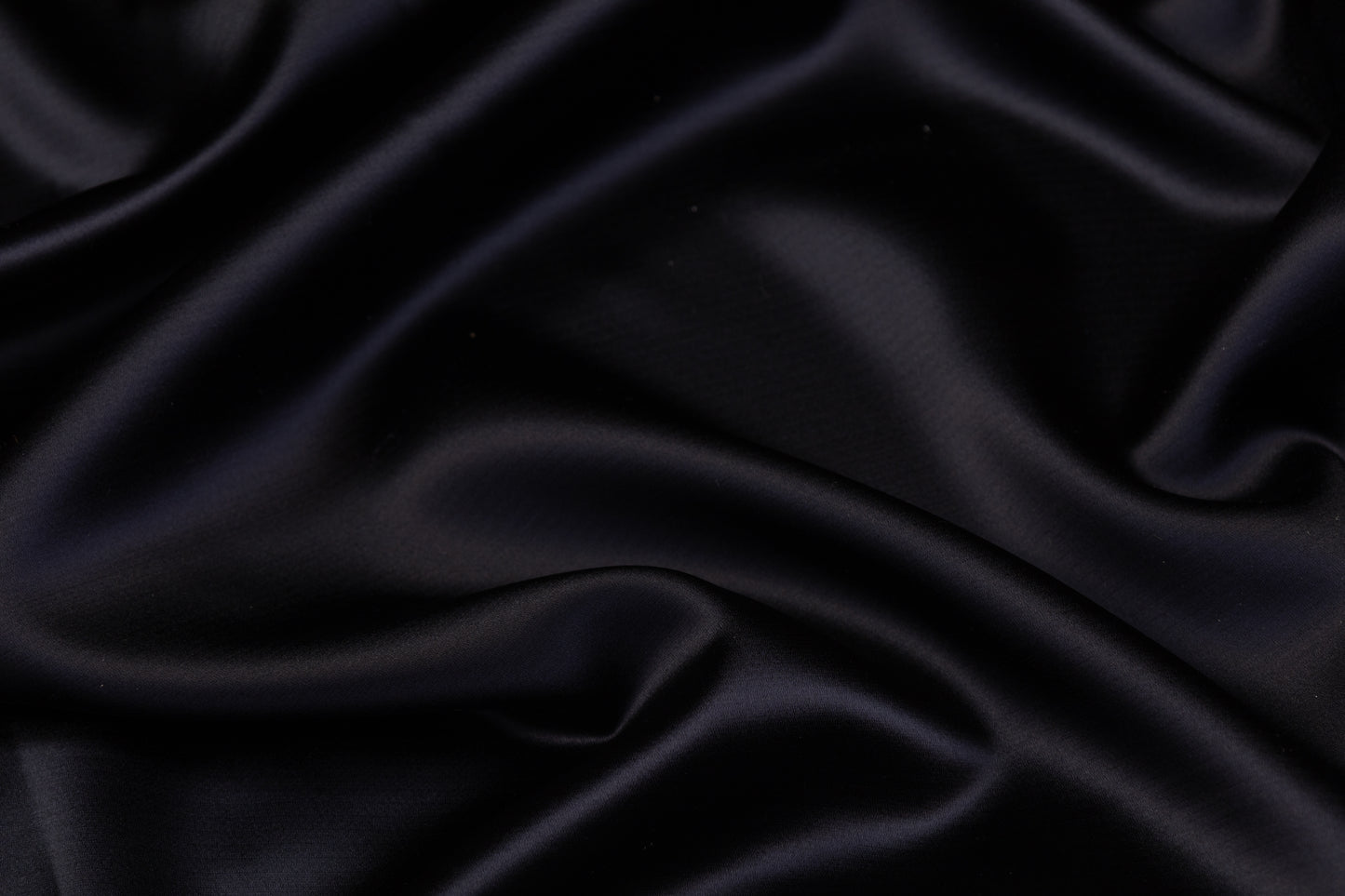 Italian Viscose Acetate Satin - Midnight Navy