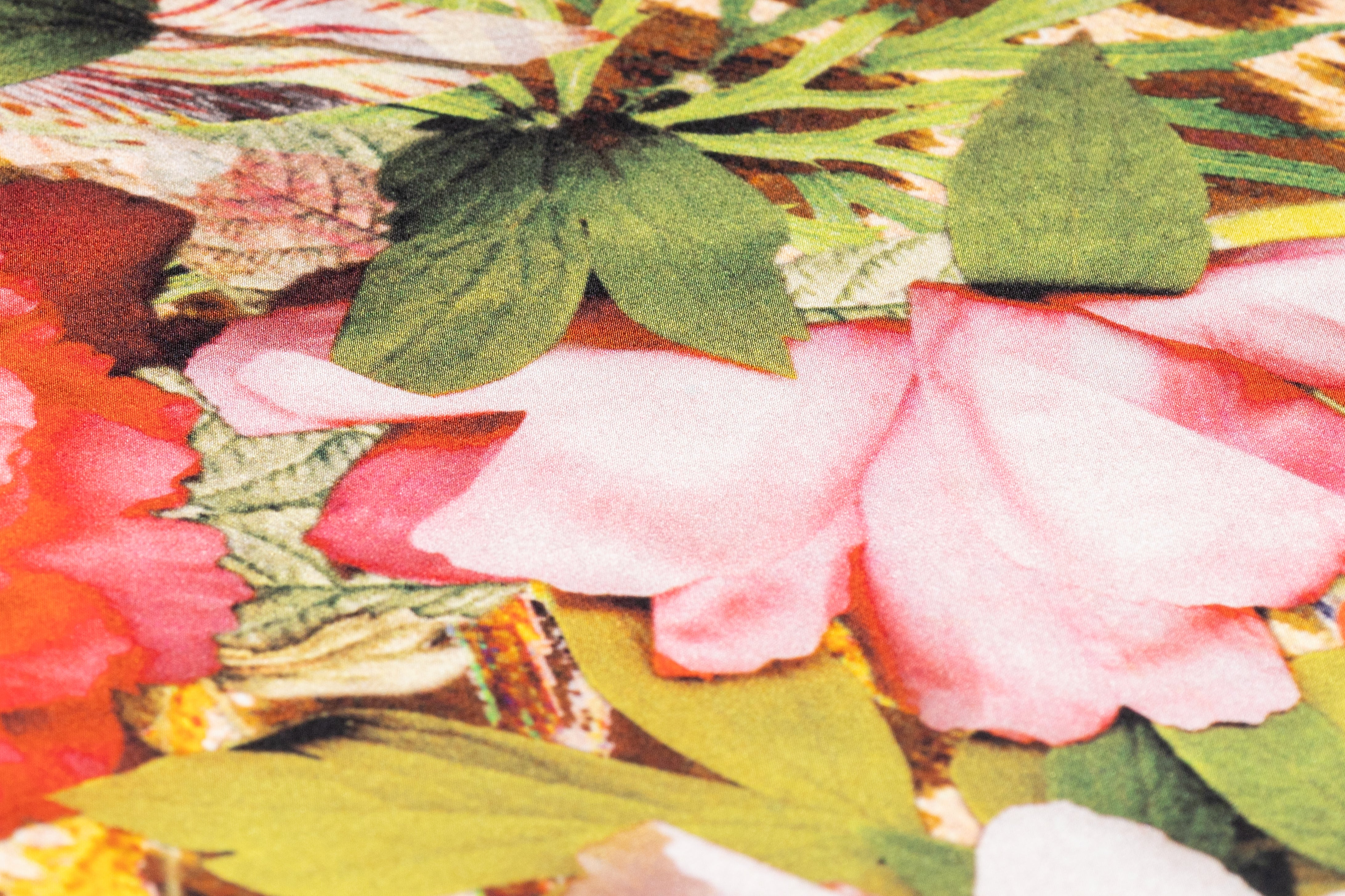 Border Print Italian Silk Charmeuse - Multicolor