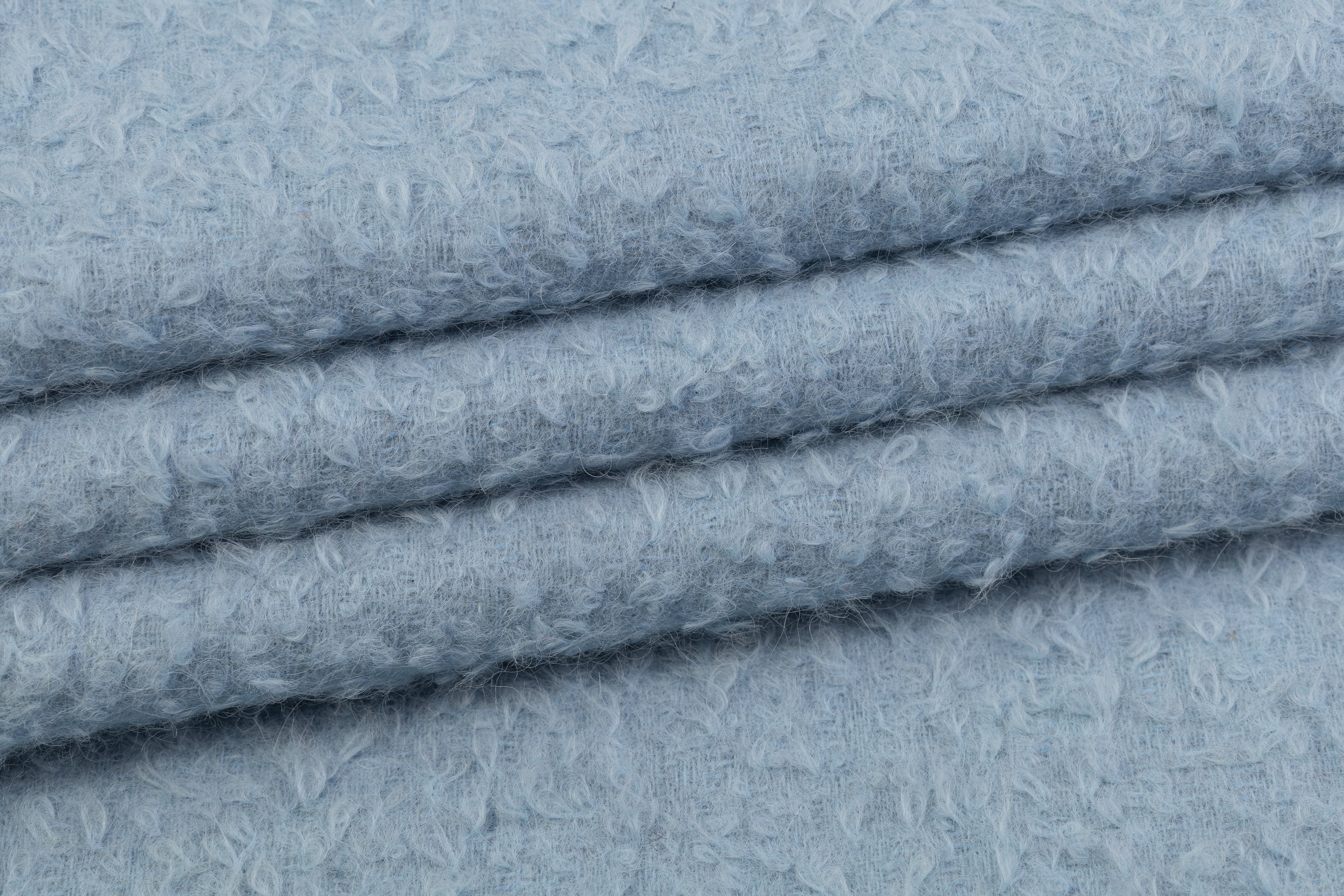 Double-Faced Italian Wool Boucle - Blue