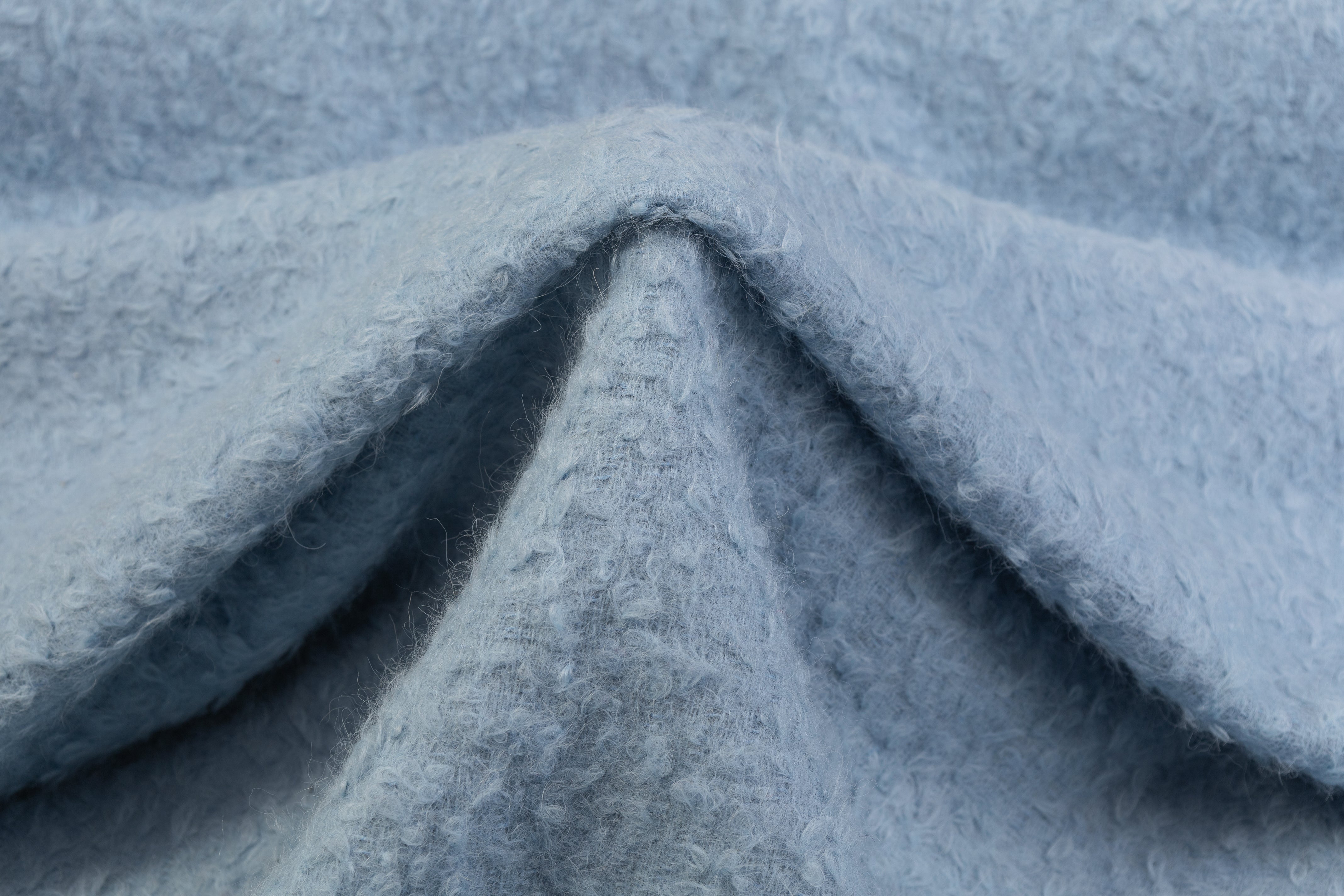 Double-Faced Italian Wool Boucle - Blue