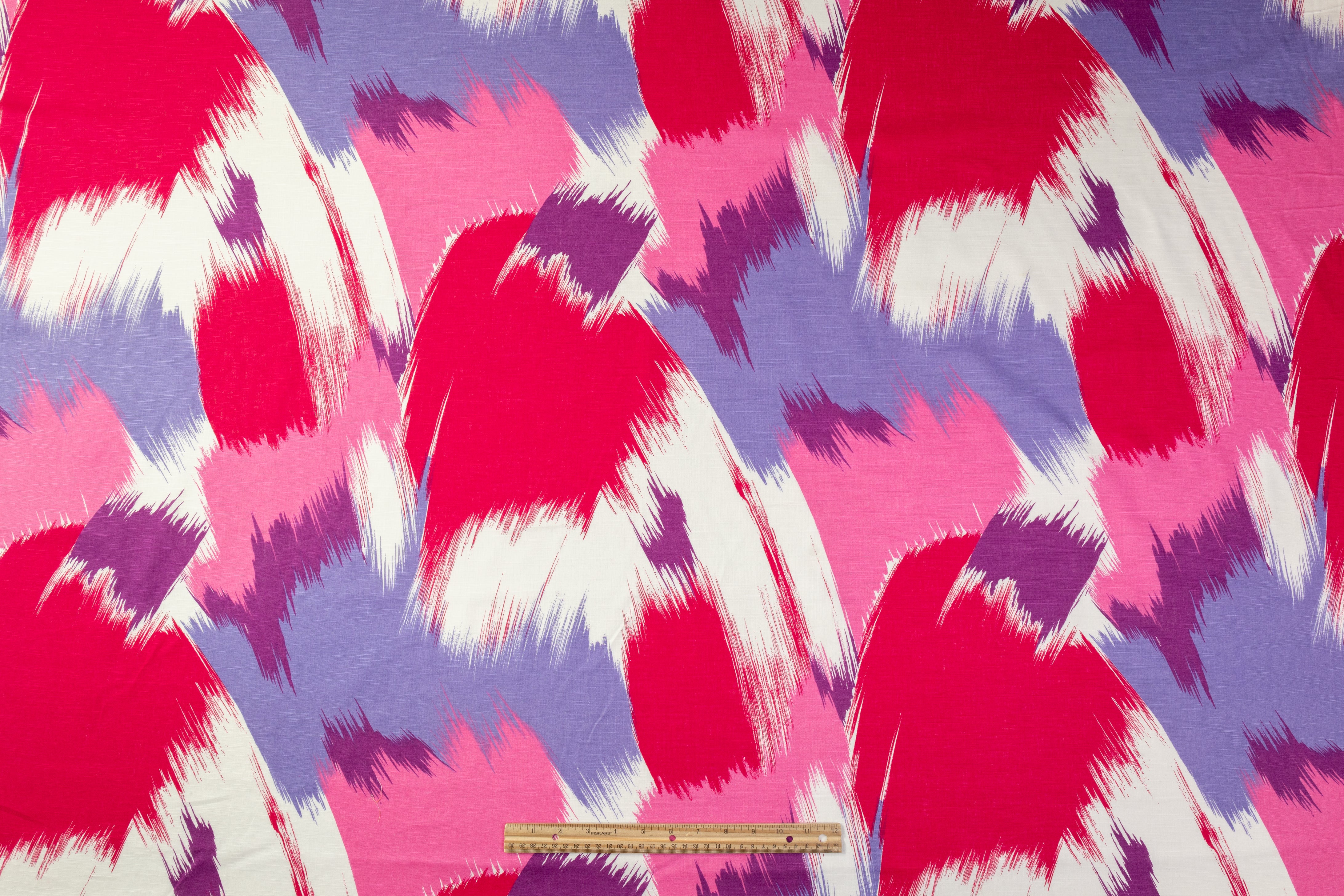 Abstract Italian Cotton Linen - Pink / Purple