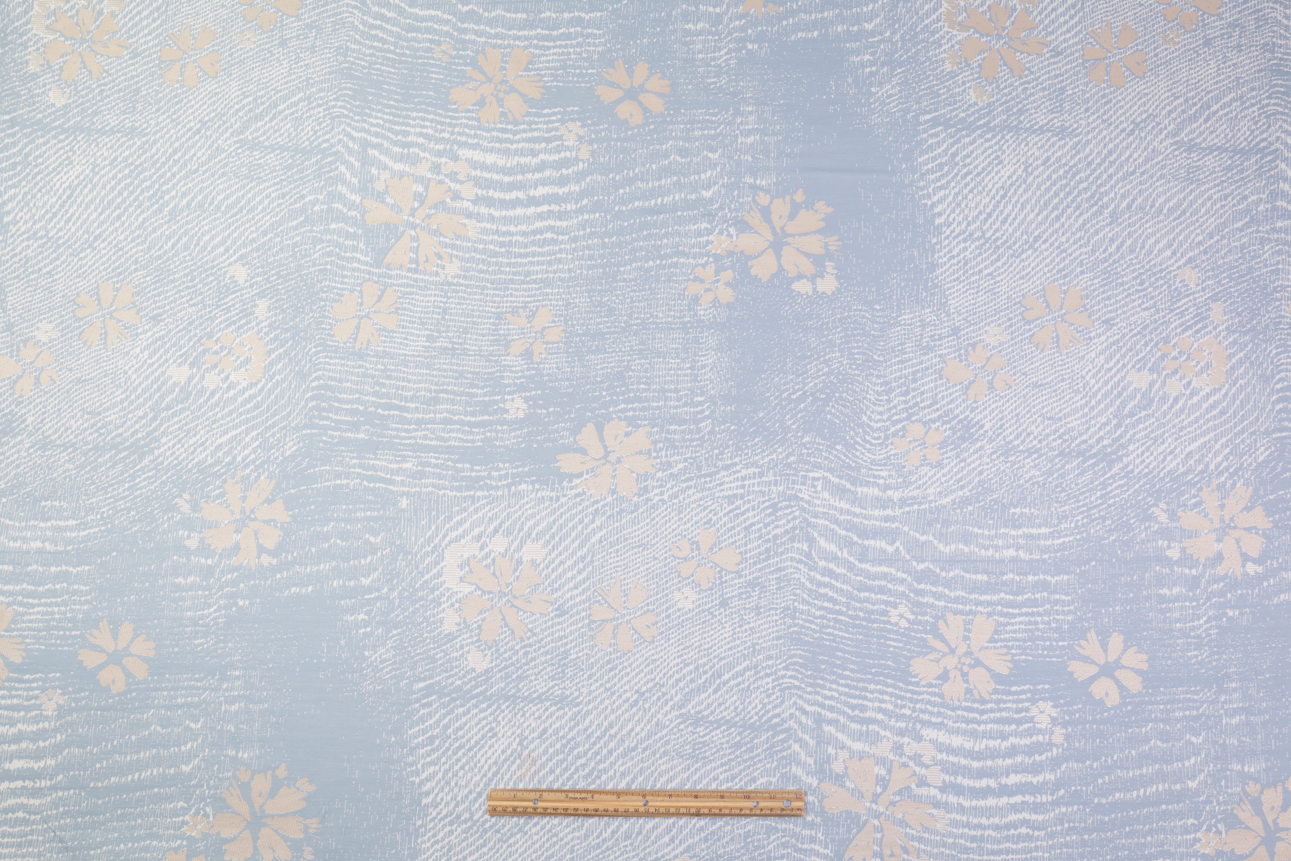 Floral Italian Brocade - Blue / Beige