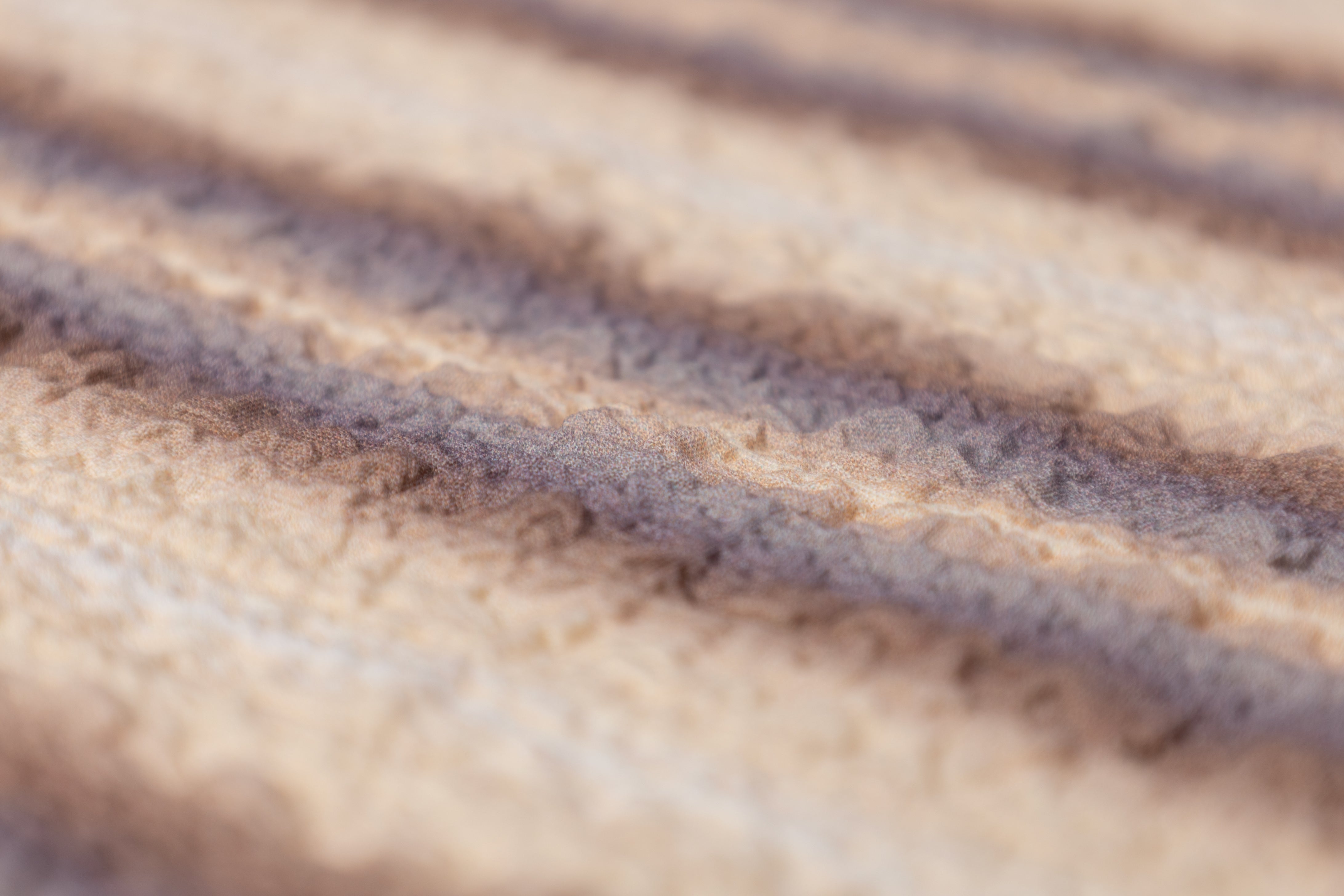 Striped Italian Crinkled Cotton - Beige / Brown / Gray