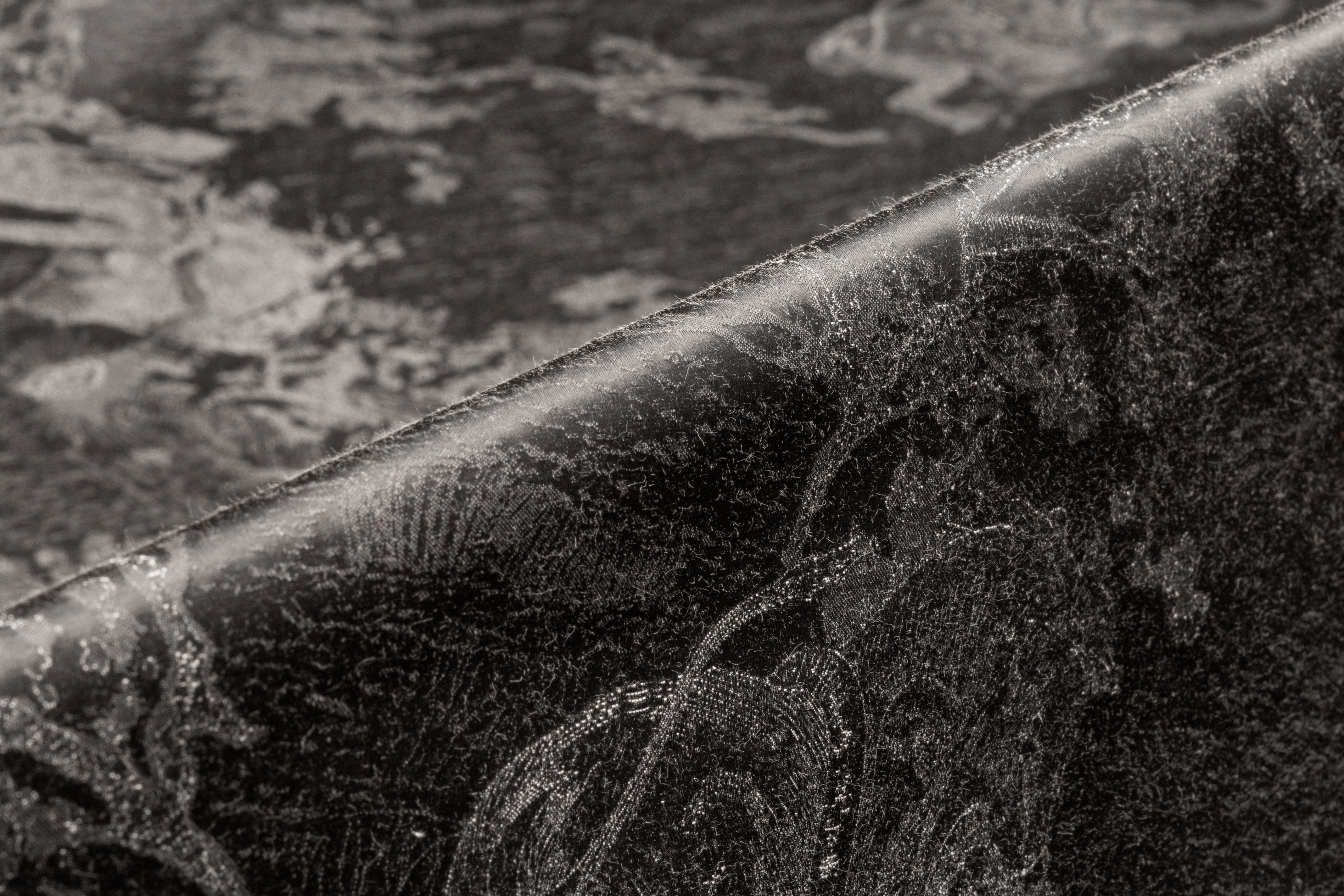 Jungle Toile Italian Brocade - Charcoal Gray