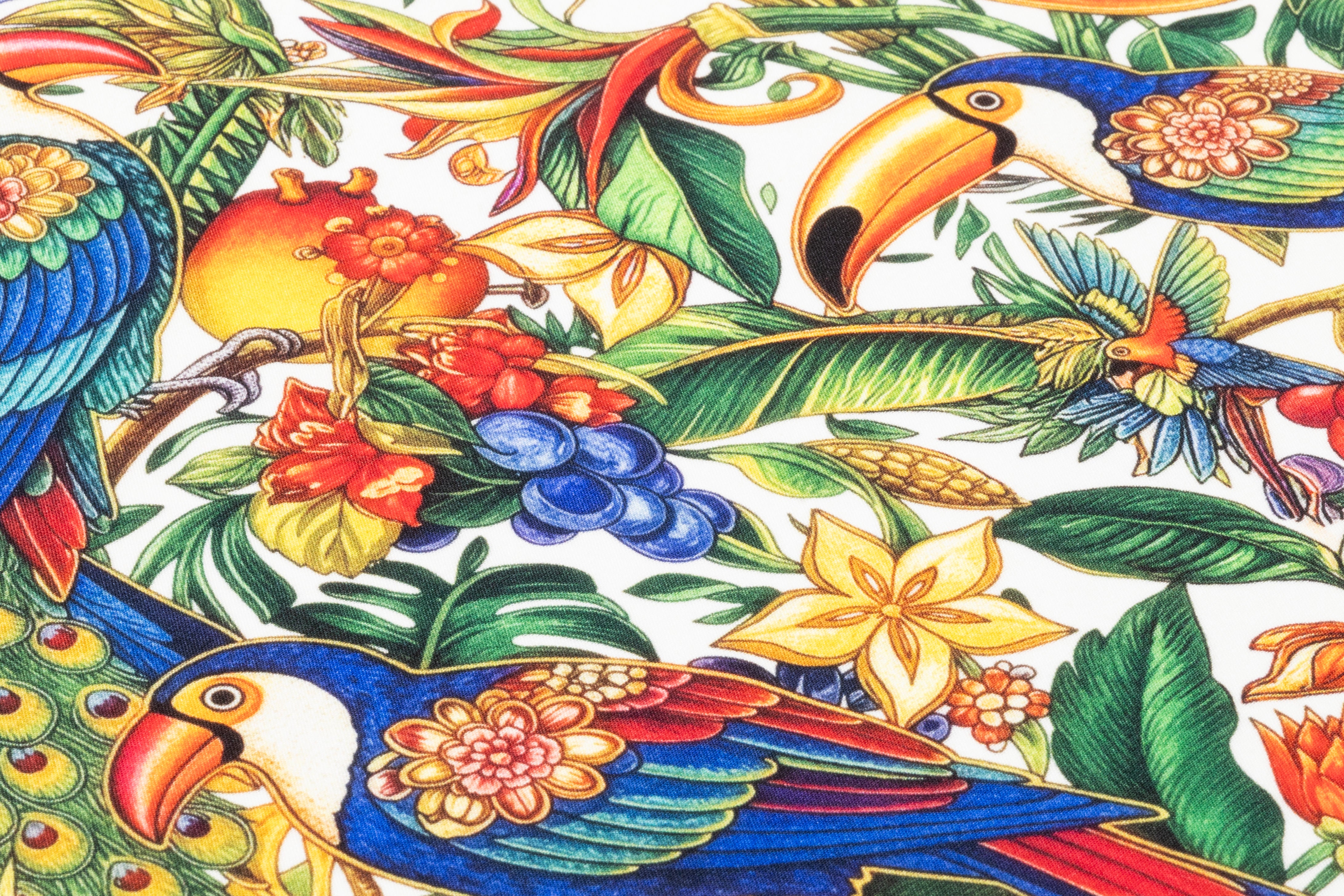 Tropical Fruits Italian Silk Charmeuse - Multicolor
