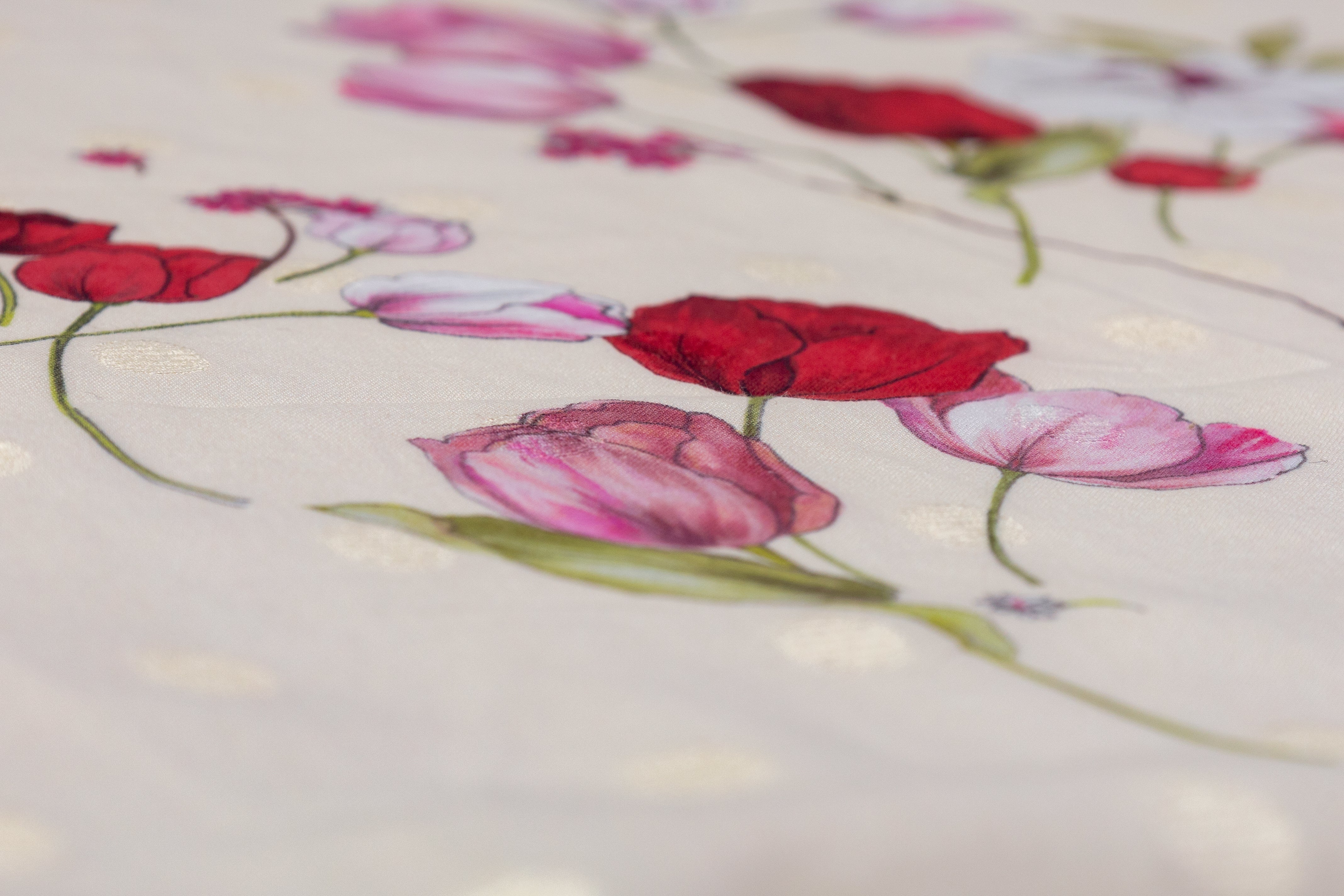 Floral Italian Cotton Voile Fil Coupé - Ivory