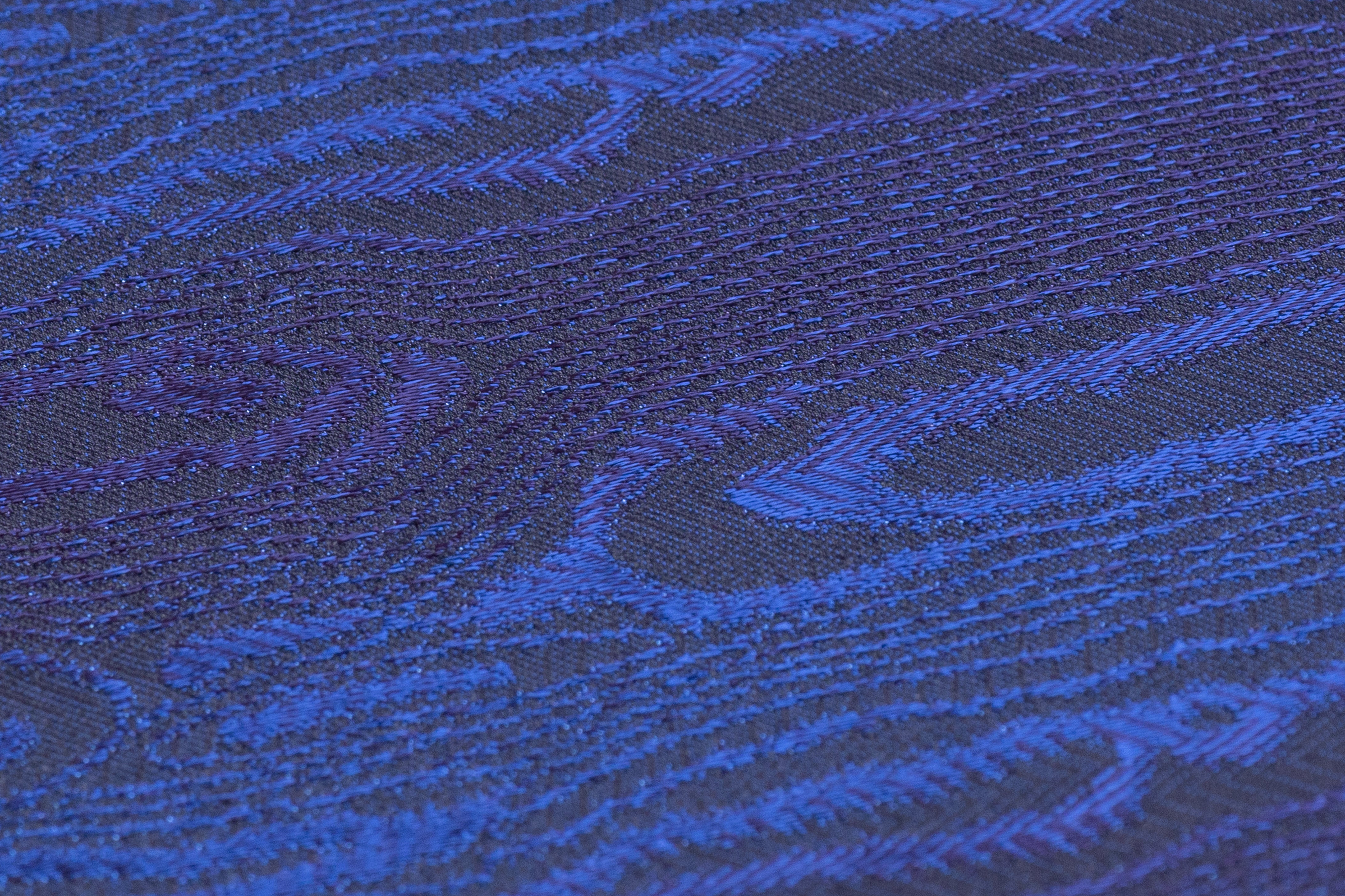 Italian Viscose Moiré Jacquard - Blue