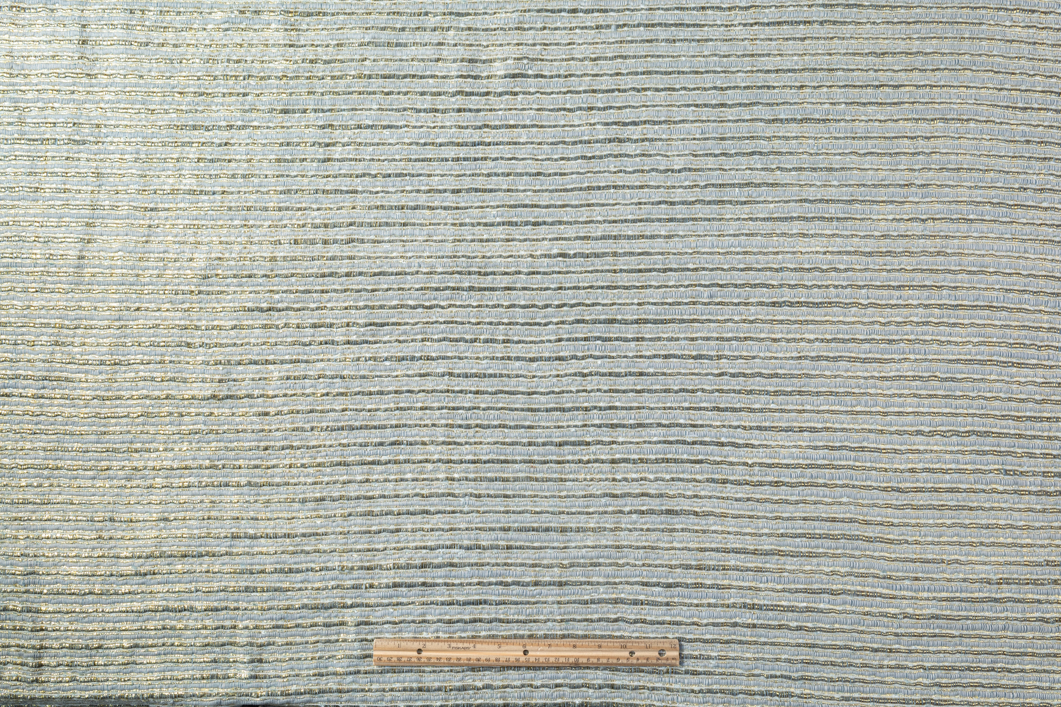 Metallic Viscose Chenille Tweed - Blue / Gold
