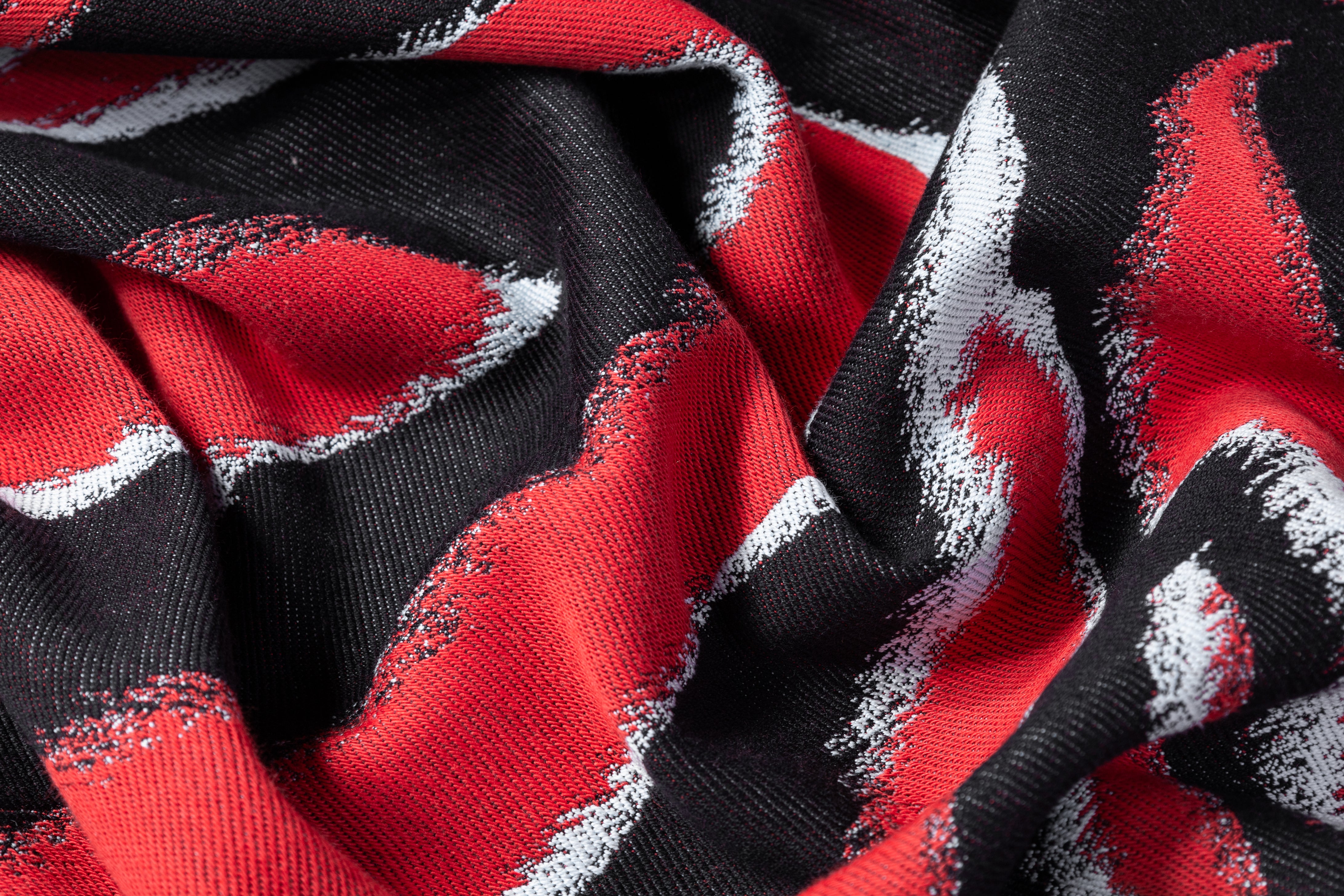 Italian Tiger Brocade - Red / Black