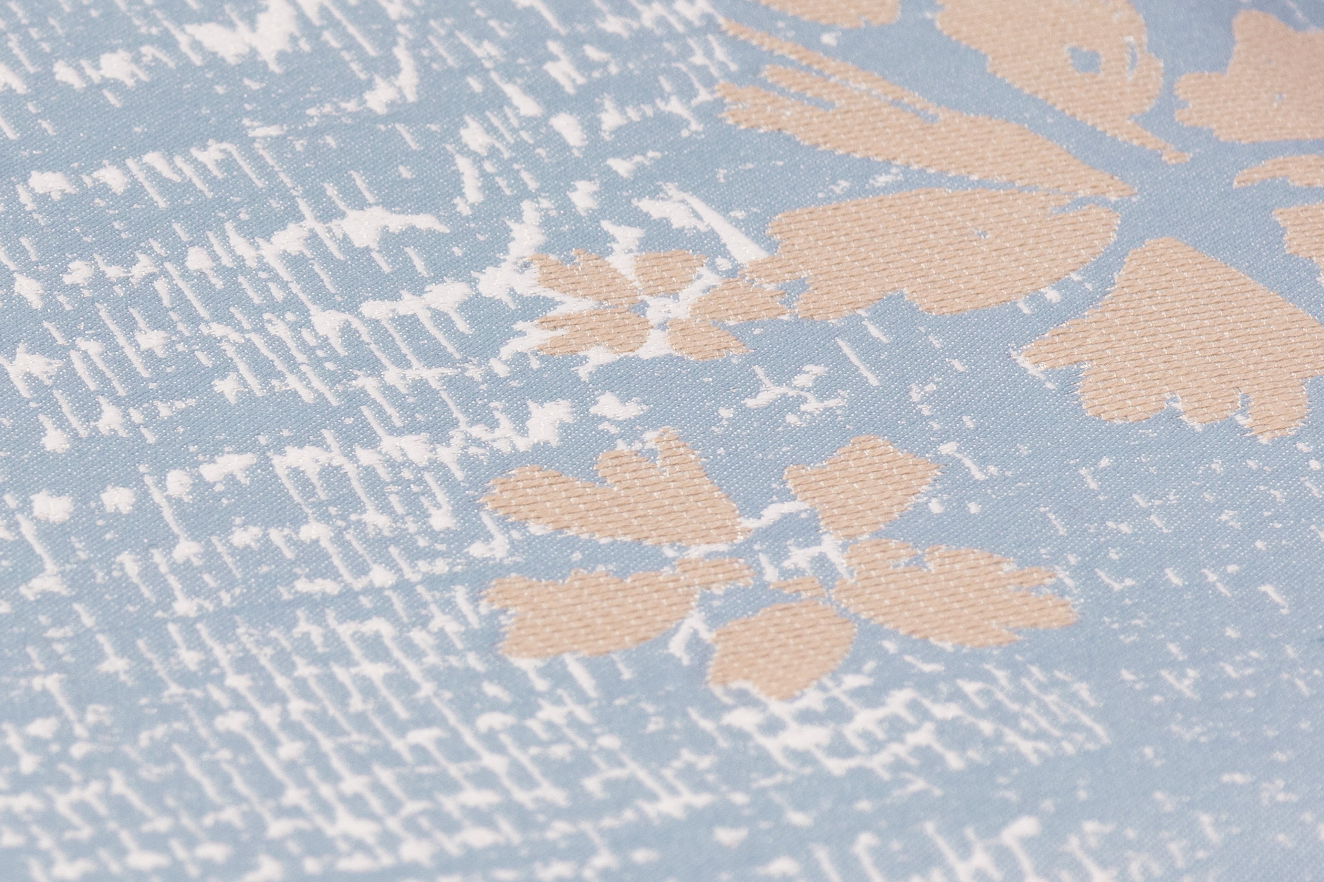 Floral Italian Brocade - Blue / Beige